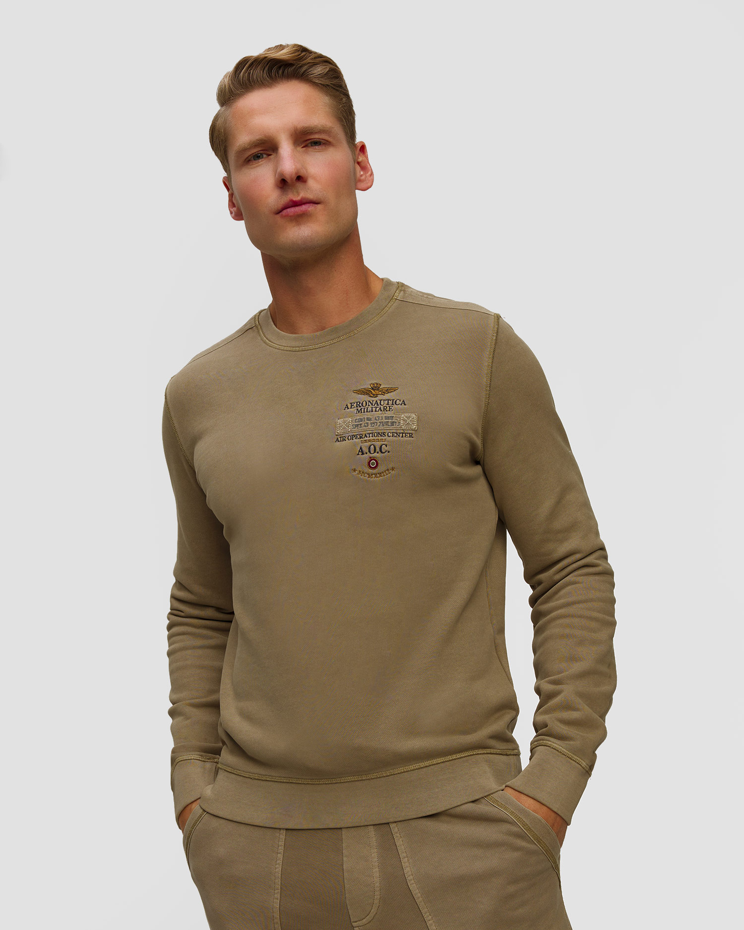 Pánská zelená mikina Aeronautica Militare