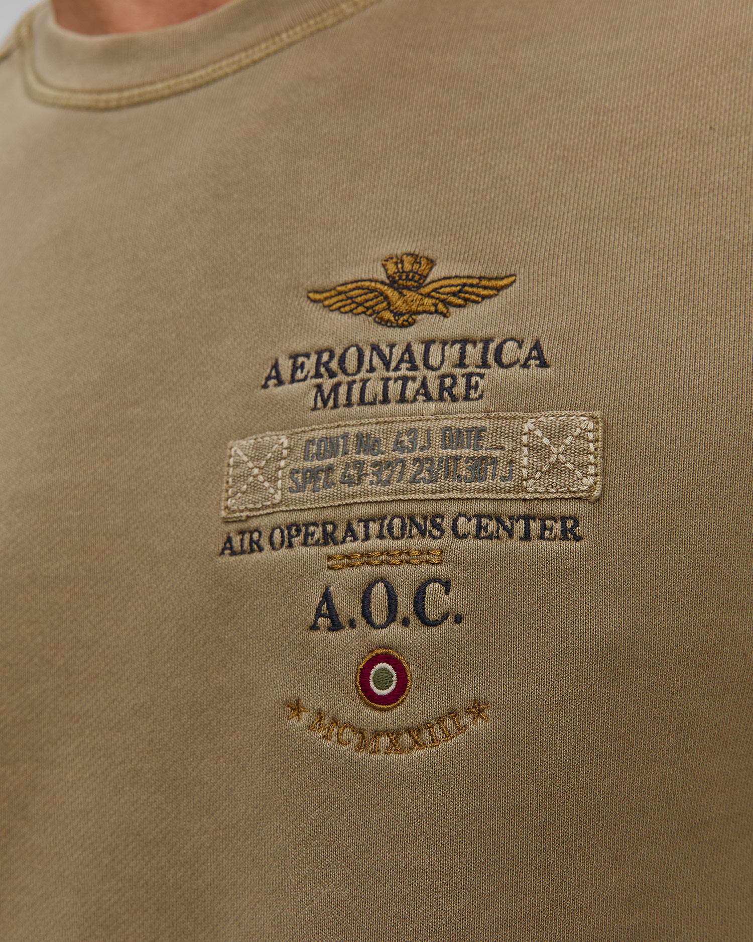Men's green sweatshirt Aeronautica Militare