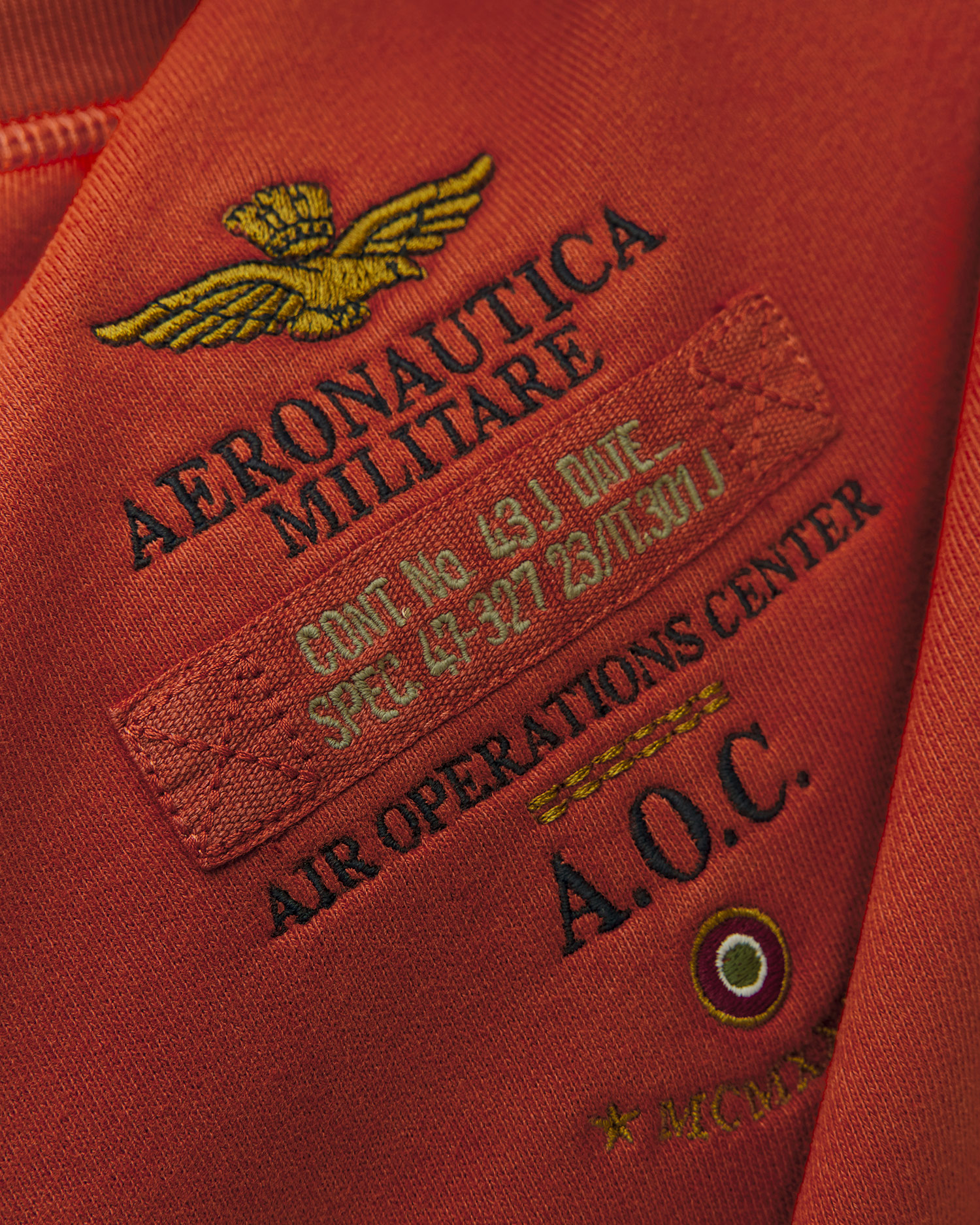 Pánska oranžová mikina Aeronautica Militare