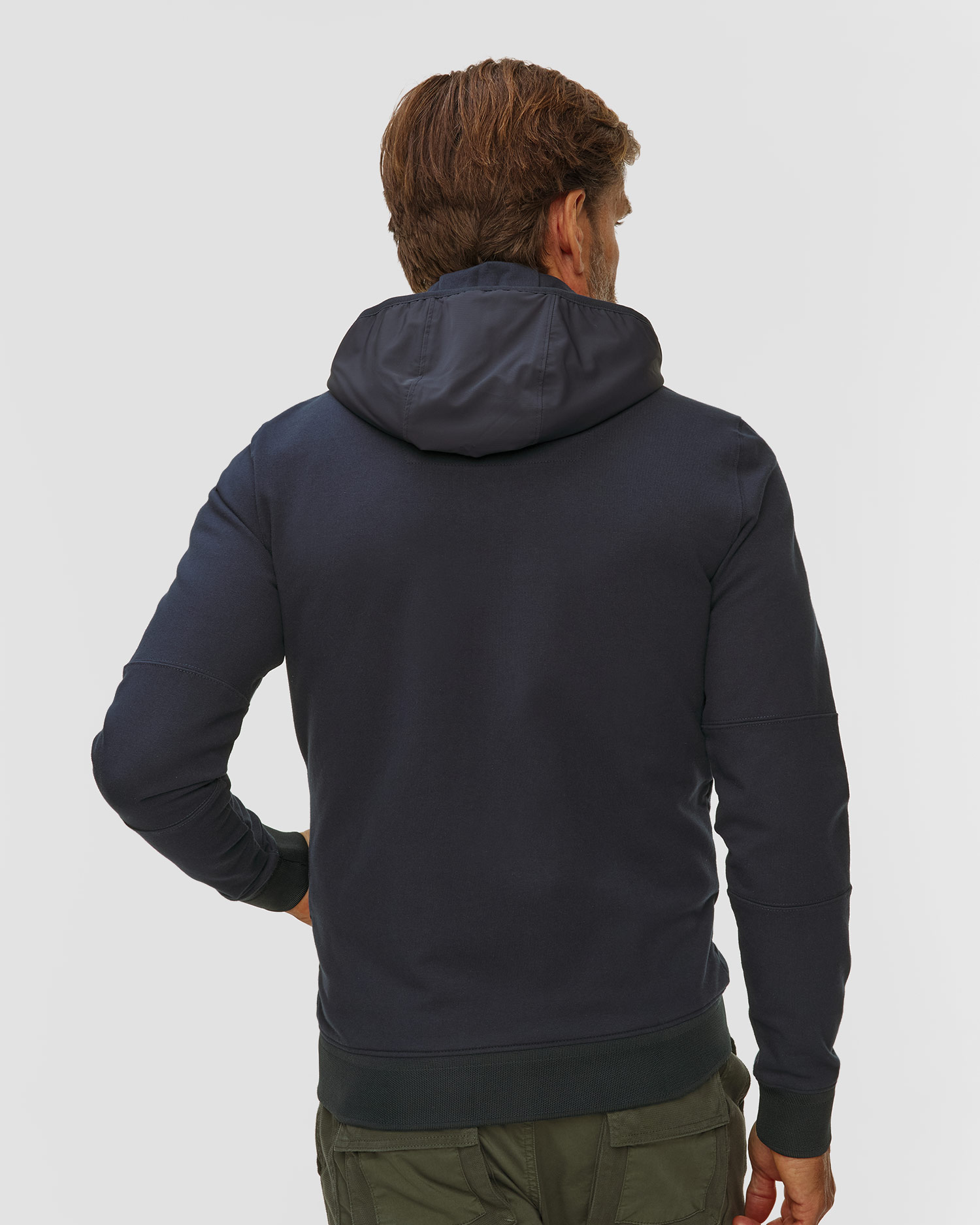 Felpa blu scuro con cappuccio da uomo Aeronautica Militare