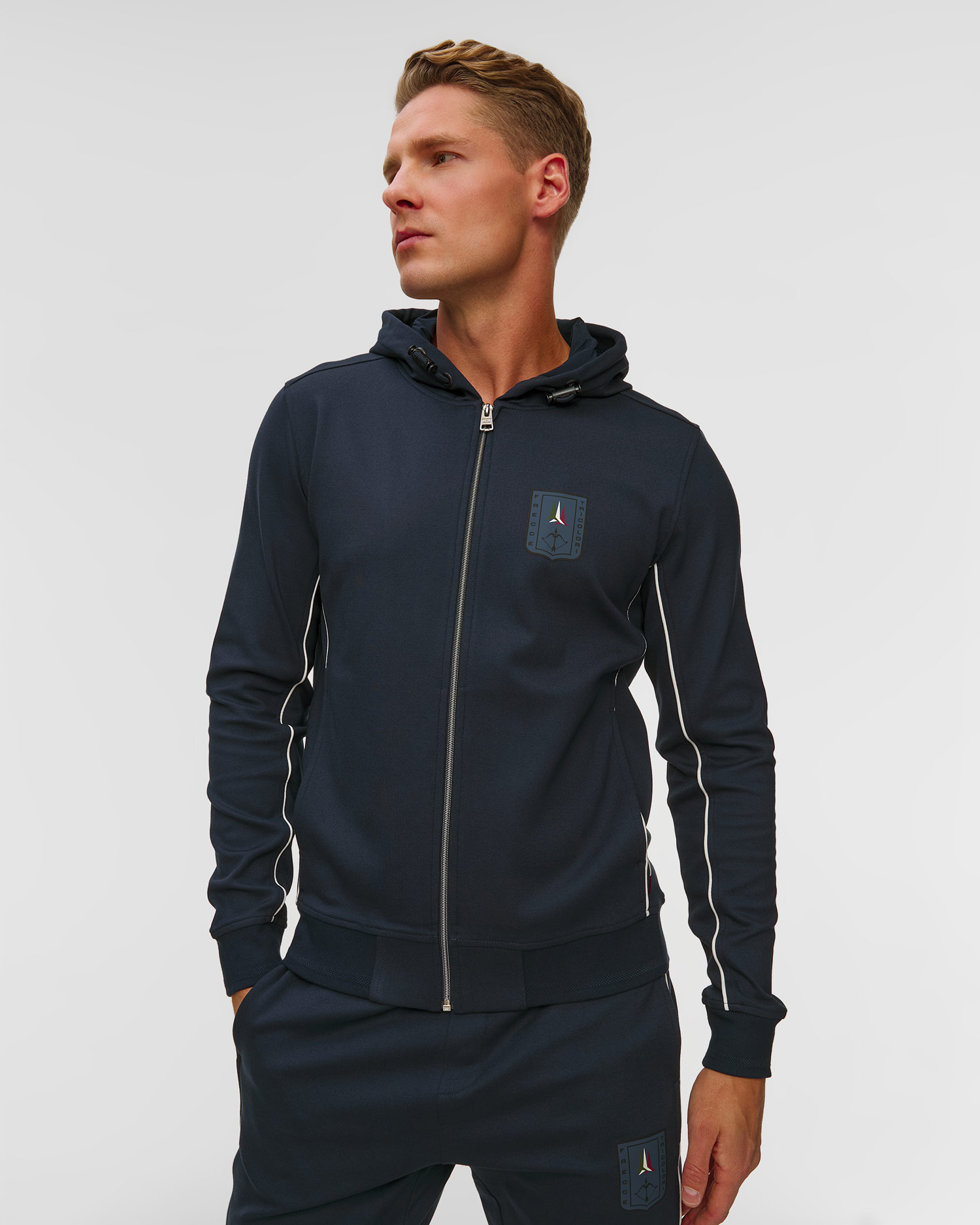 Granatowa bluza z kapturem męska Aeronautica Militare