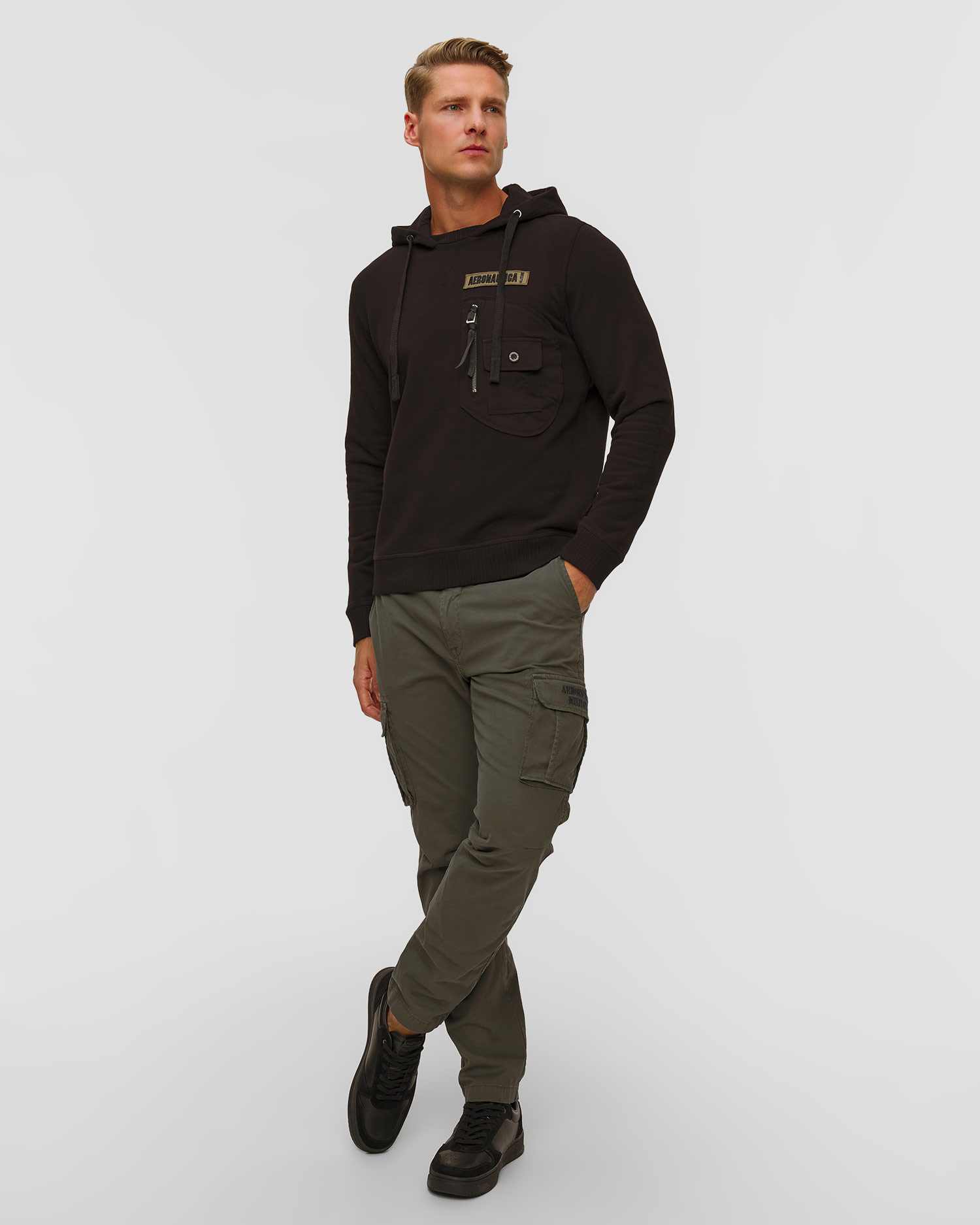 Aeronautica Militare Herren-Sweatshirt in Schwarz