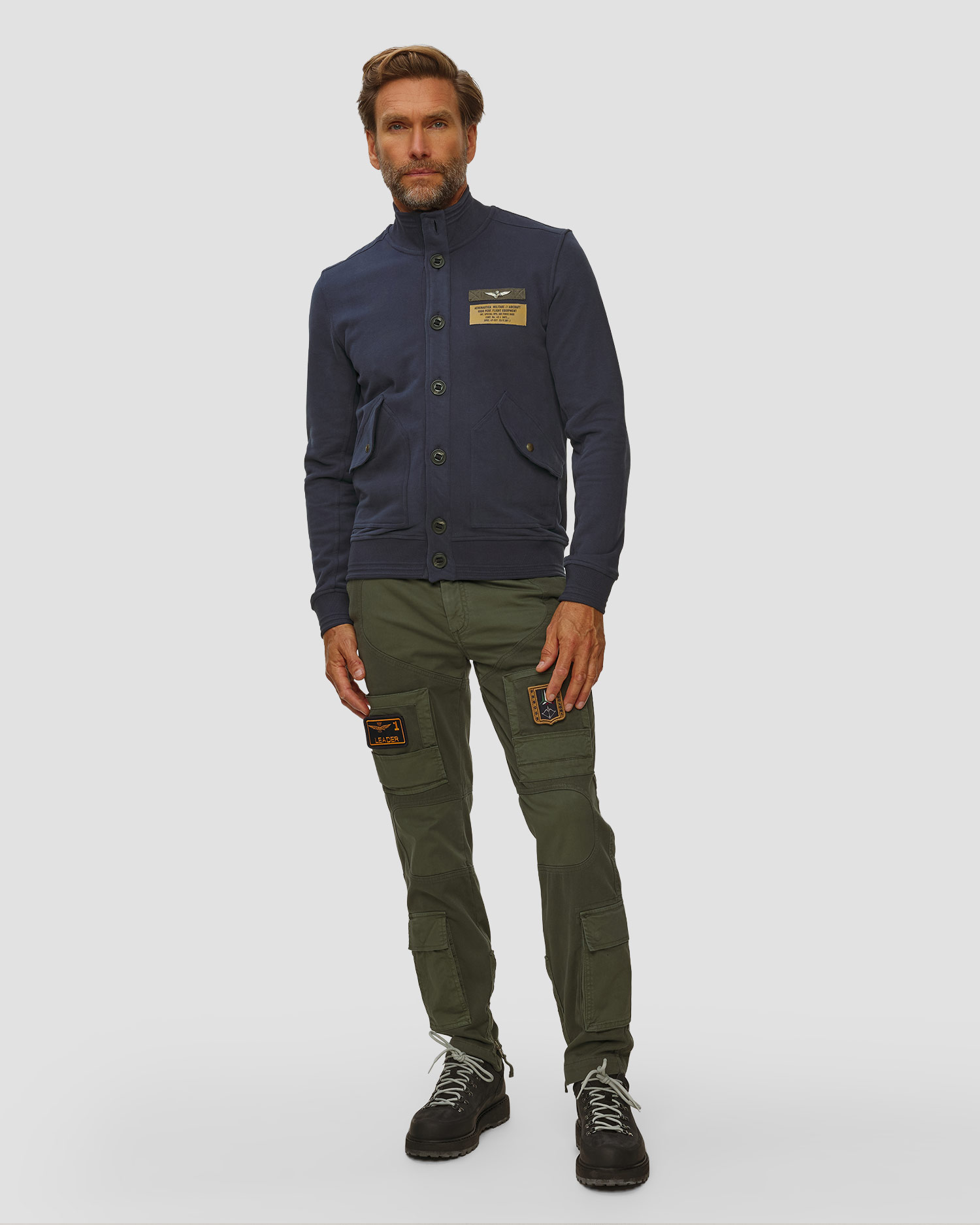 Felpa blu scuro da uomo Aeronautica Militare