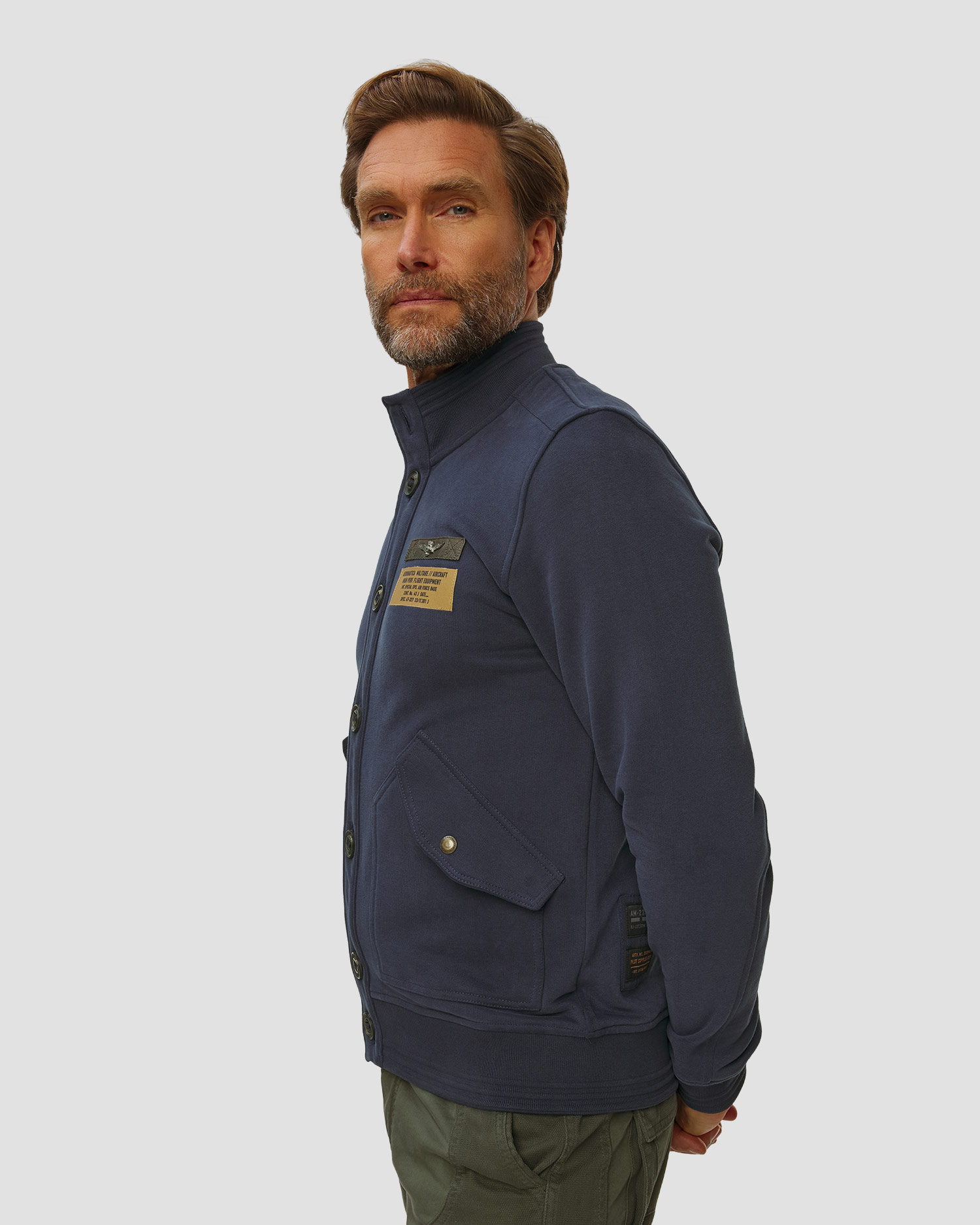 Felpa blu scuro da uomo Aeronautica Militare