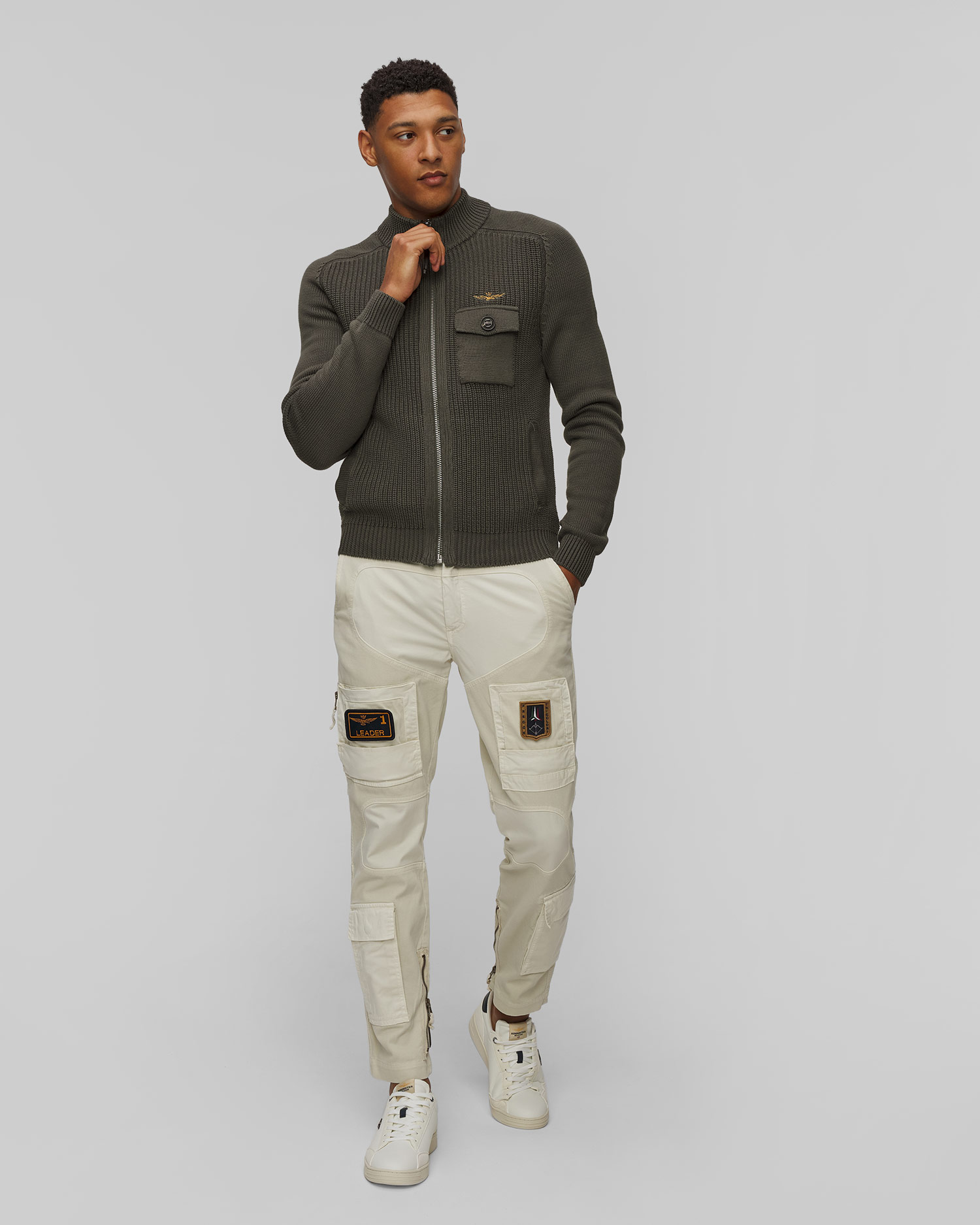 Zelený pánský svetr Aeronautica Militare