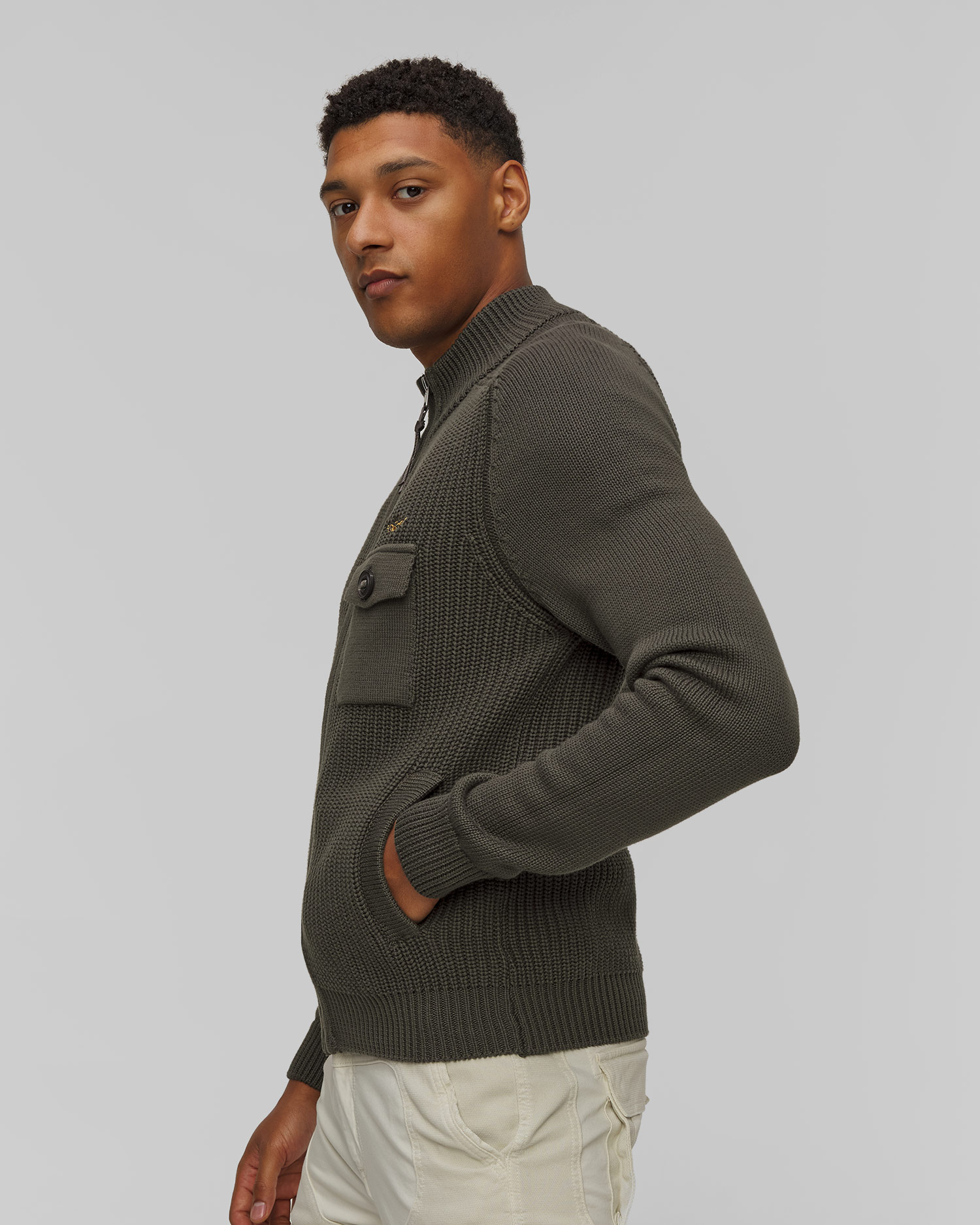 Zelený pánský svetr Aeronautica Militare