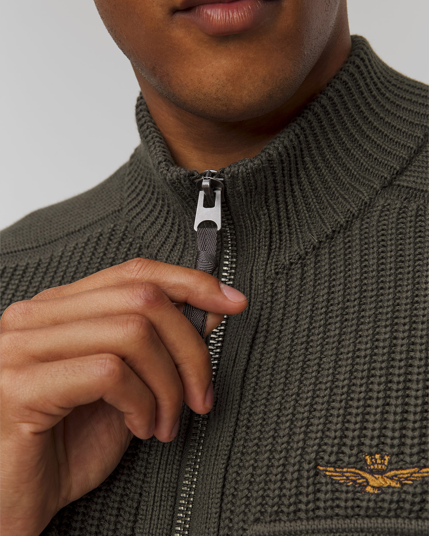 Maglione verde da uomo Aeronautica Militare
