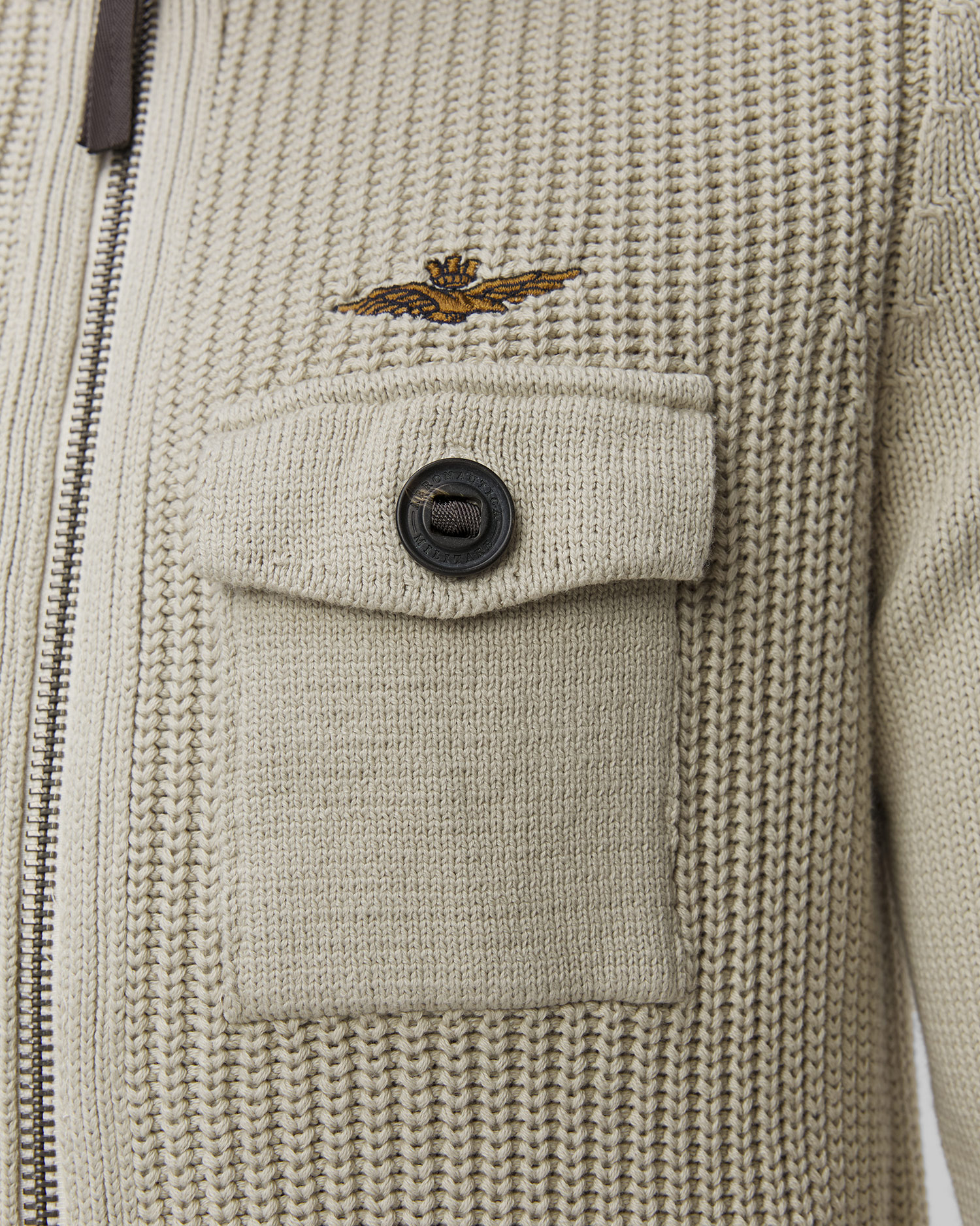 Maglione grigio da uomo Aeronautica Militare