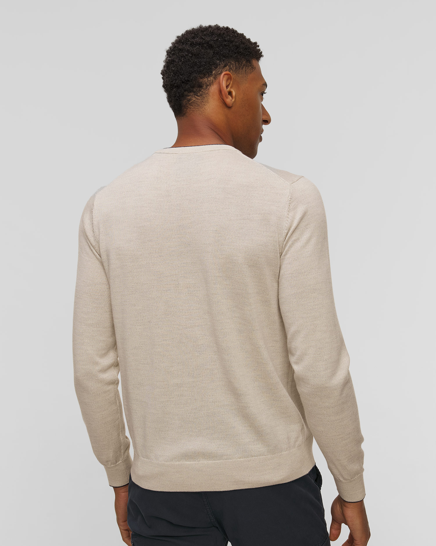 Aeronautica Militare Herren-Wollpullover in Beige