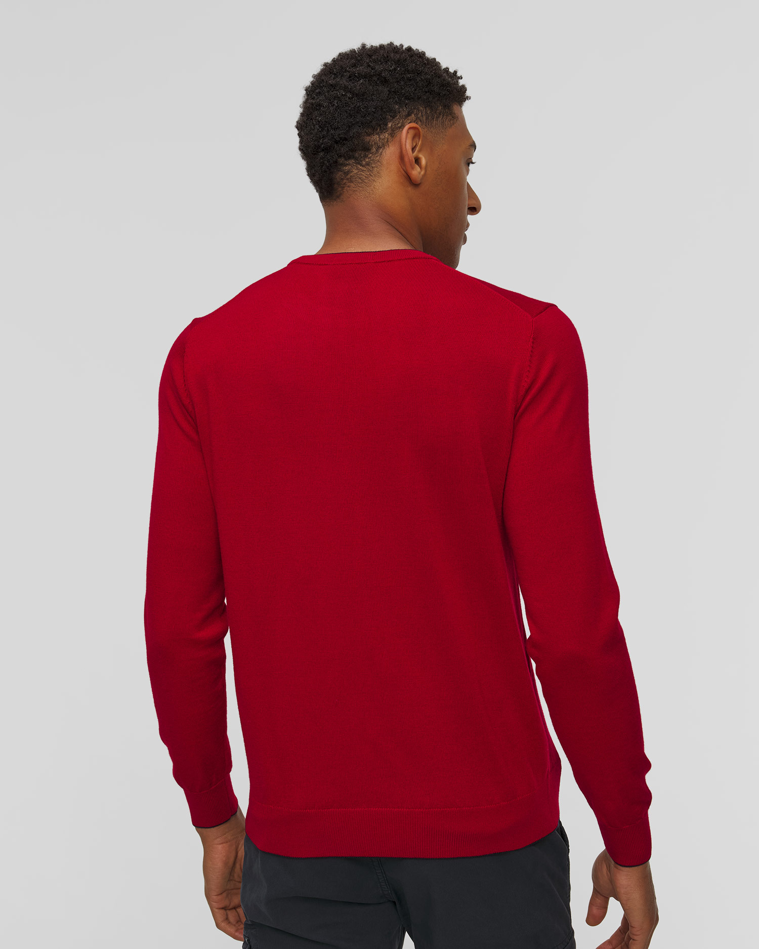Pull en laine rouge pour hommes Aeronautica Militare