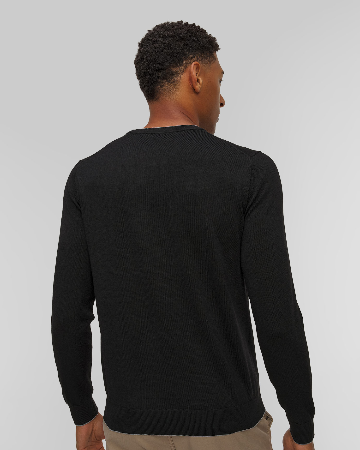 Aeronautica Militare Herren-Wollpullover in Schwarz