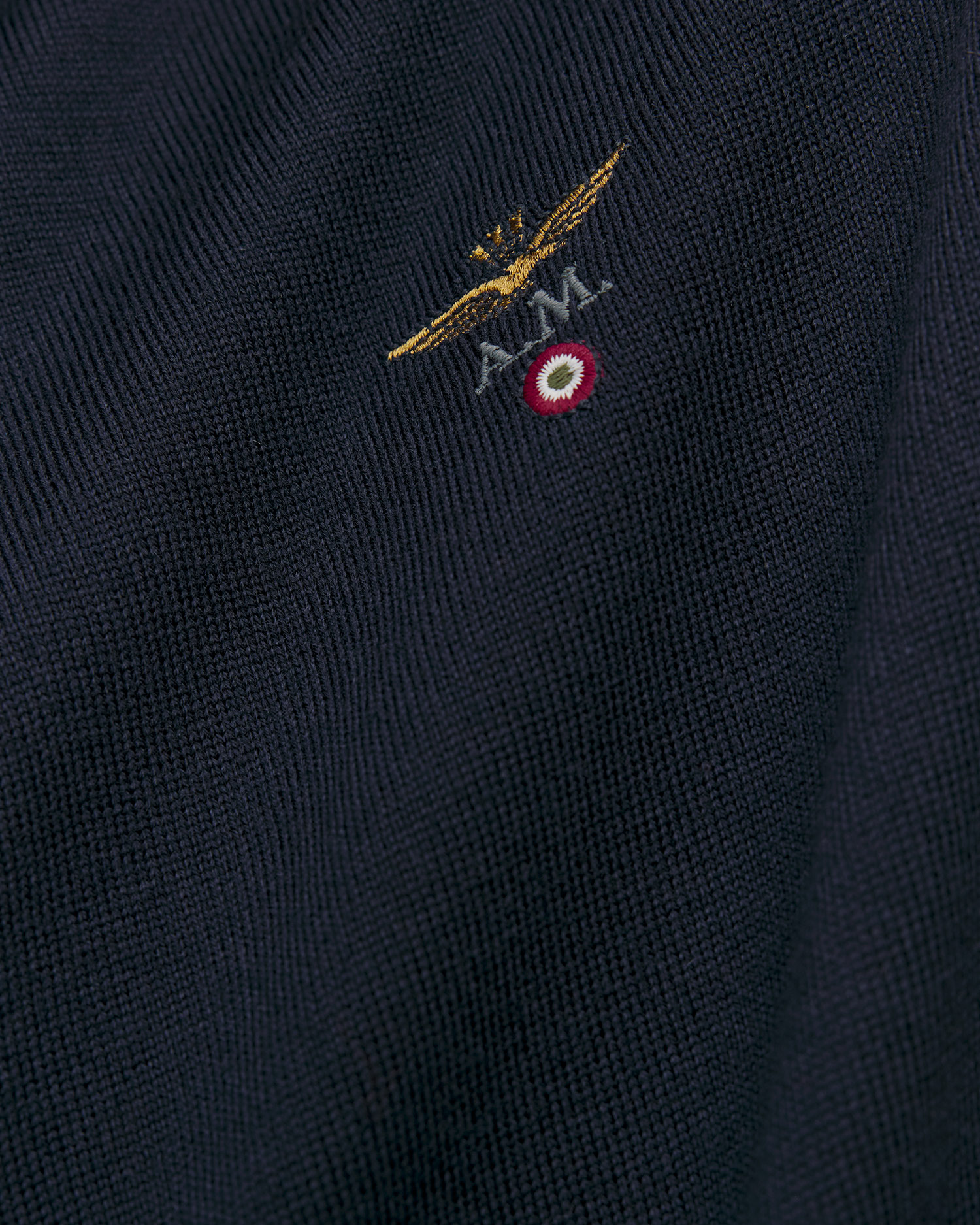 Granatowy sweter wełniany męski Aeronautica Militare