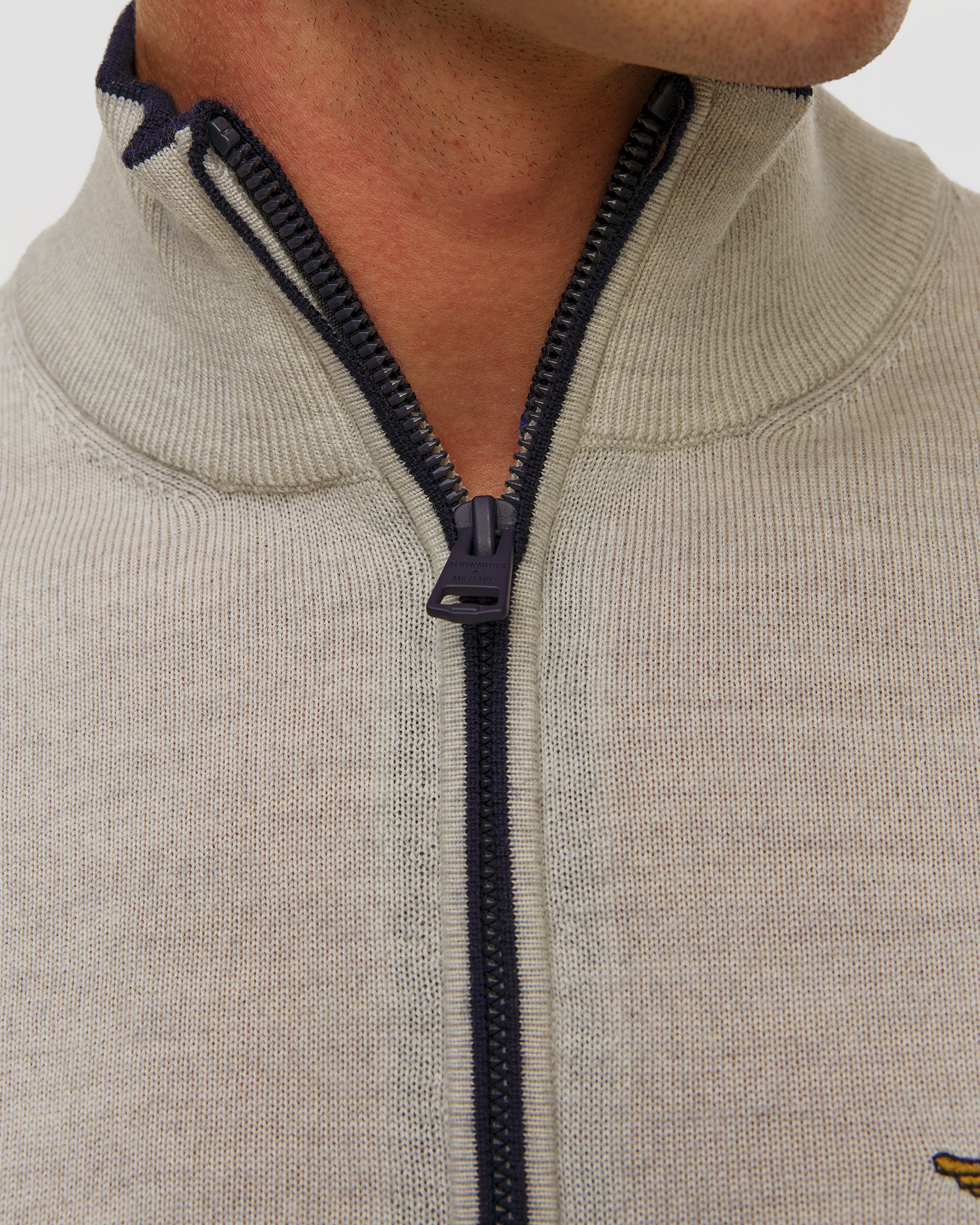 Aeronautica Militare Wollpullover für Herren in Grau