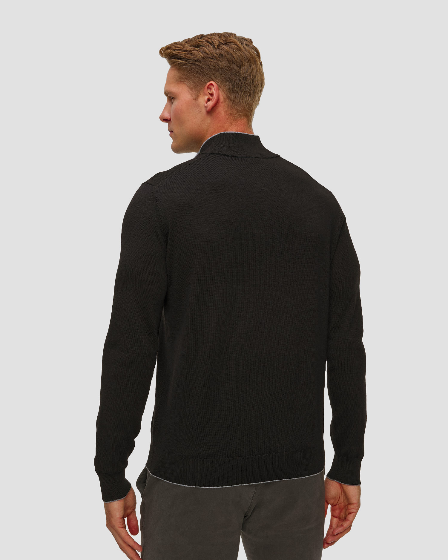 Aeronautica Militare Herren-Wollpullover in Schwarz