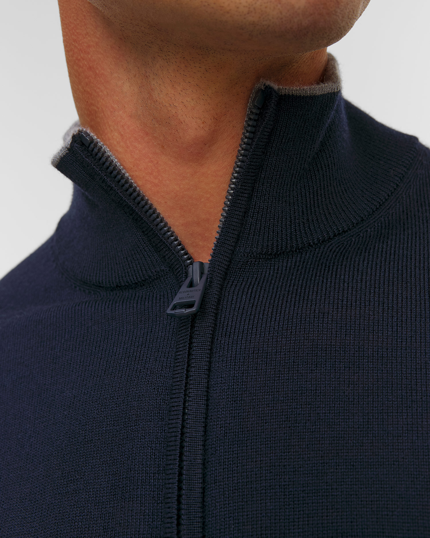 Aeronautica Militare Wollpullover für Herren in Marineblau