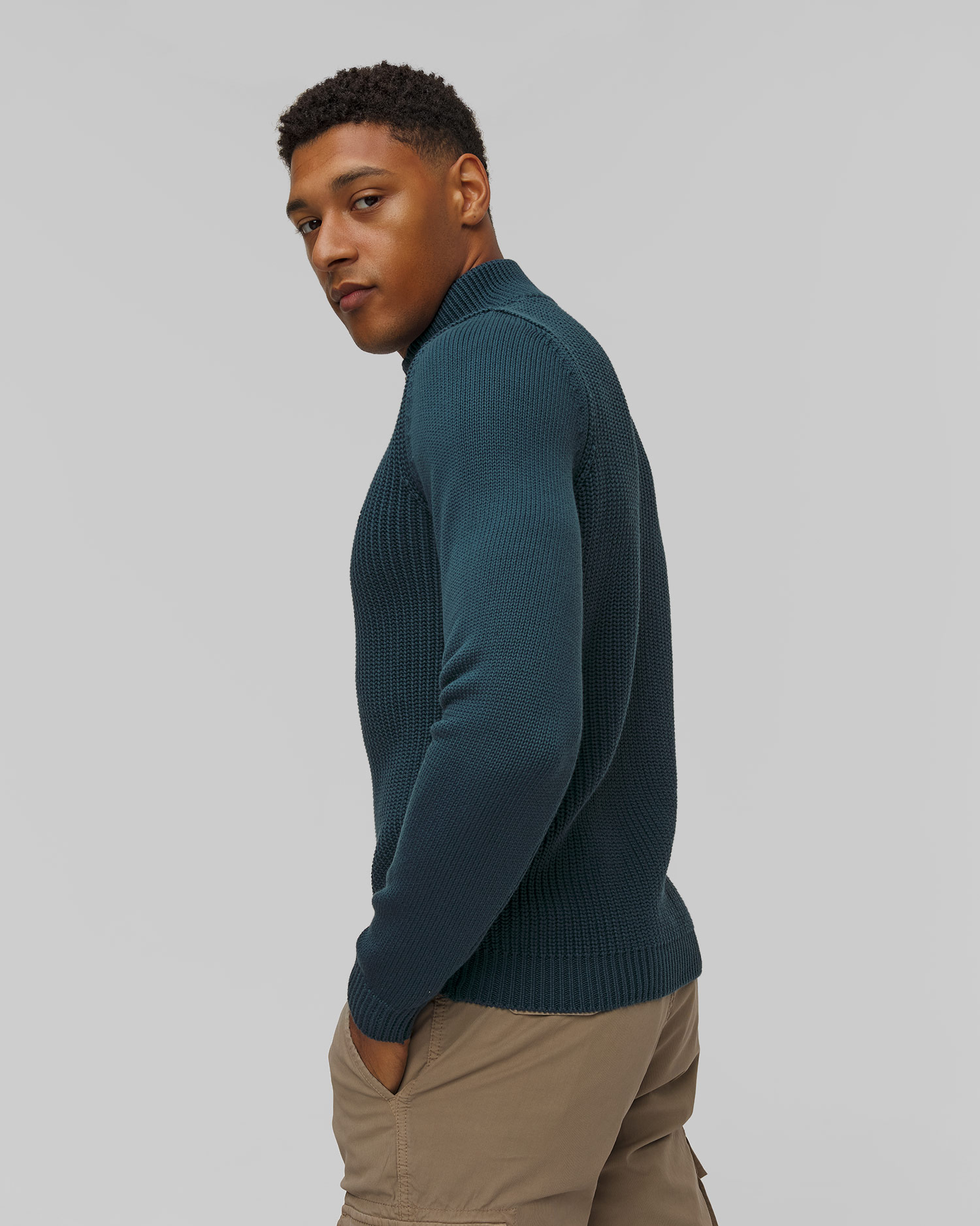 Niebieski sweter męski Aeronautica Militare