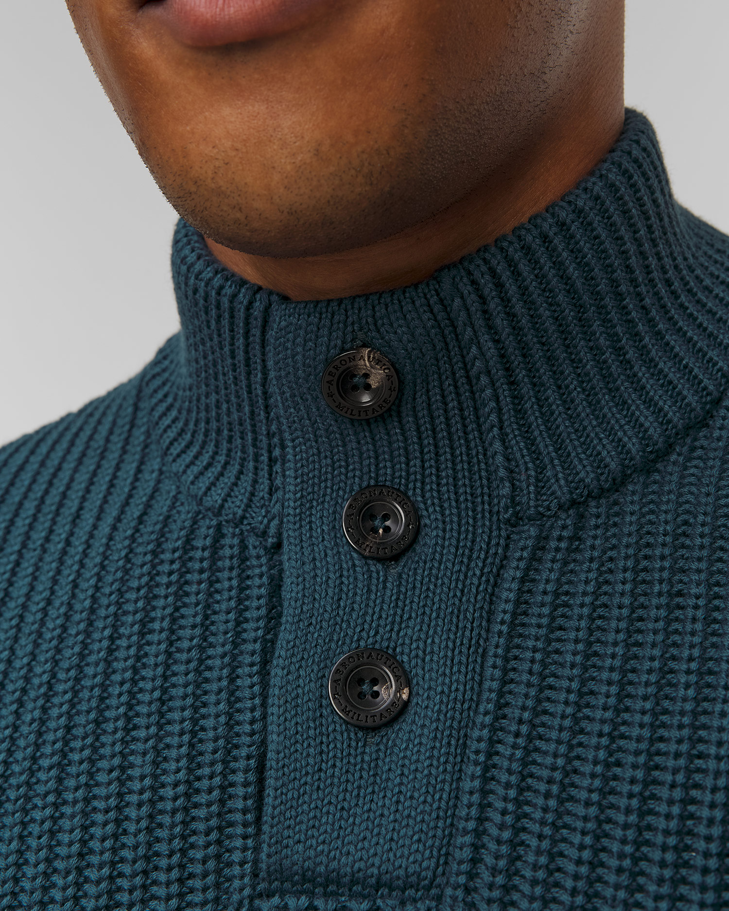 Niebieski sweter męski Aeronautica Militare