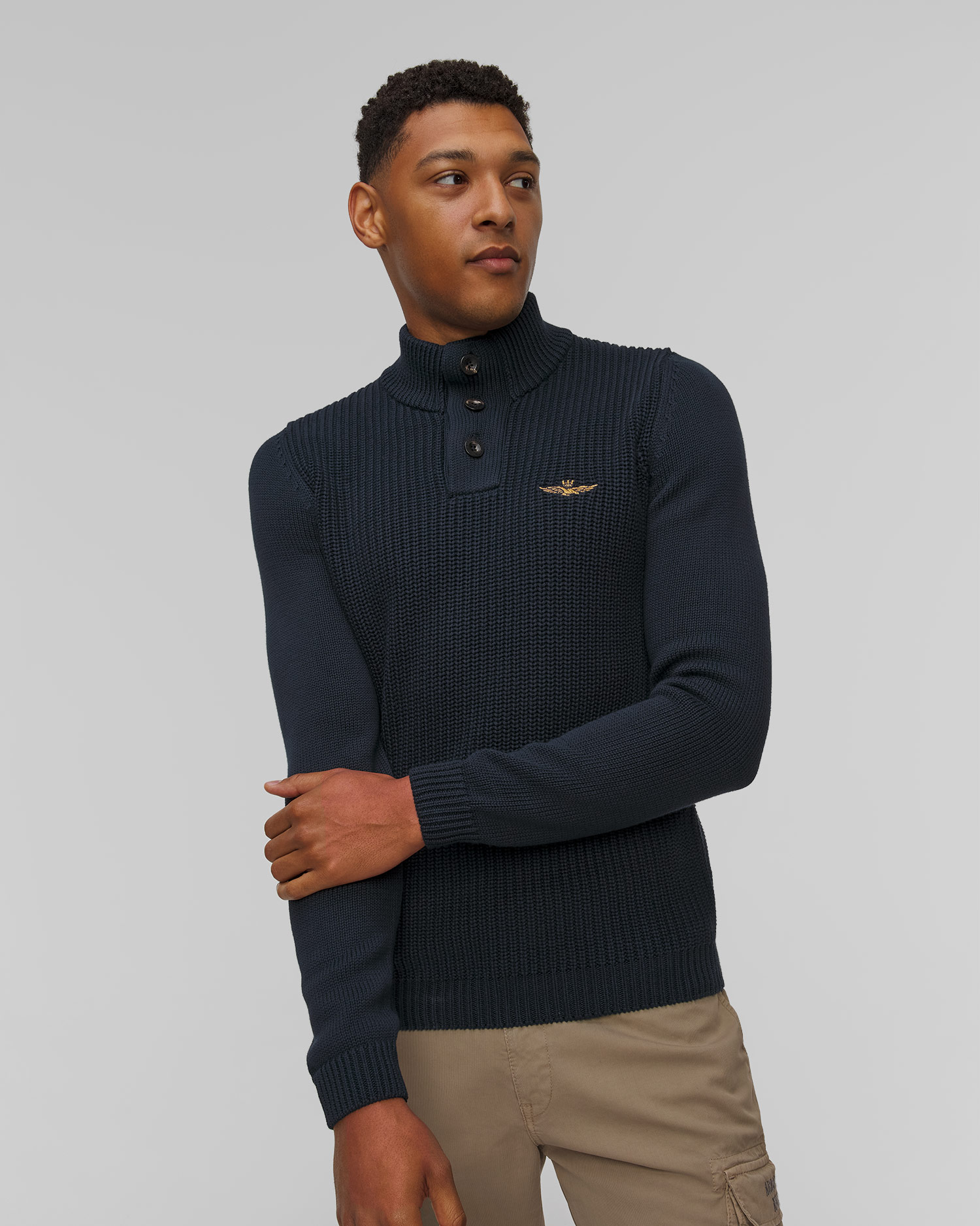 Aeronautica Militare Herrenpullover in Marineblau