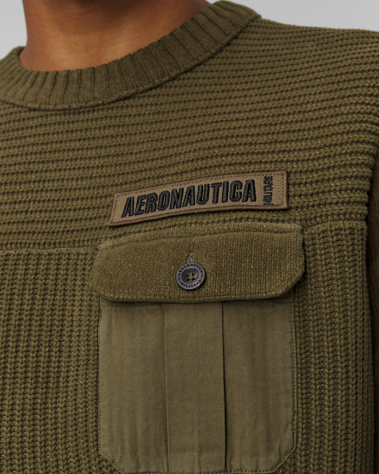 Maglione verde da uomo Aeronautica Militare