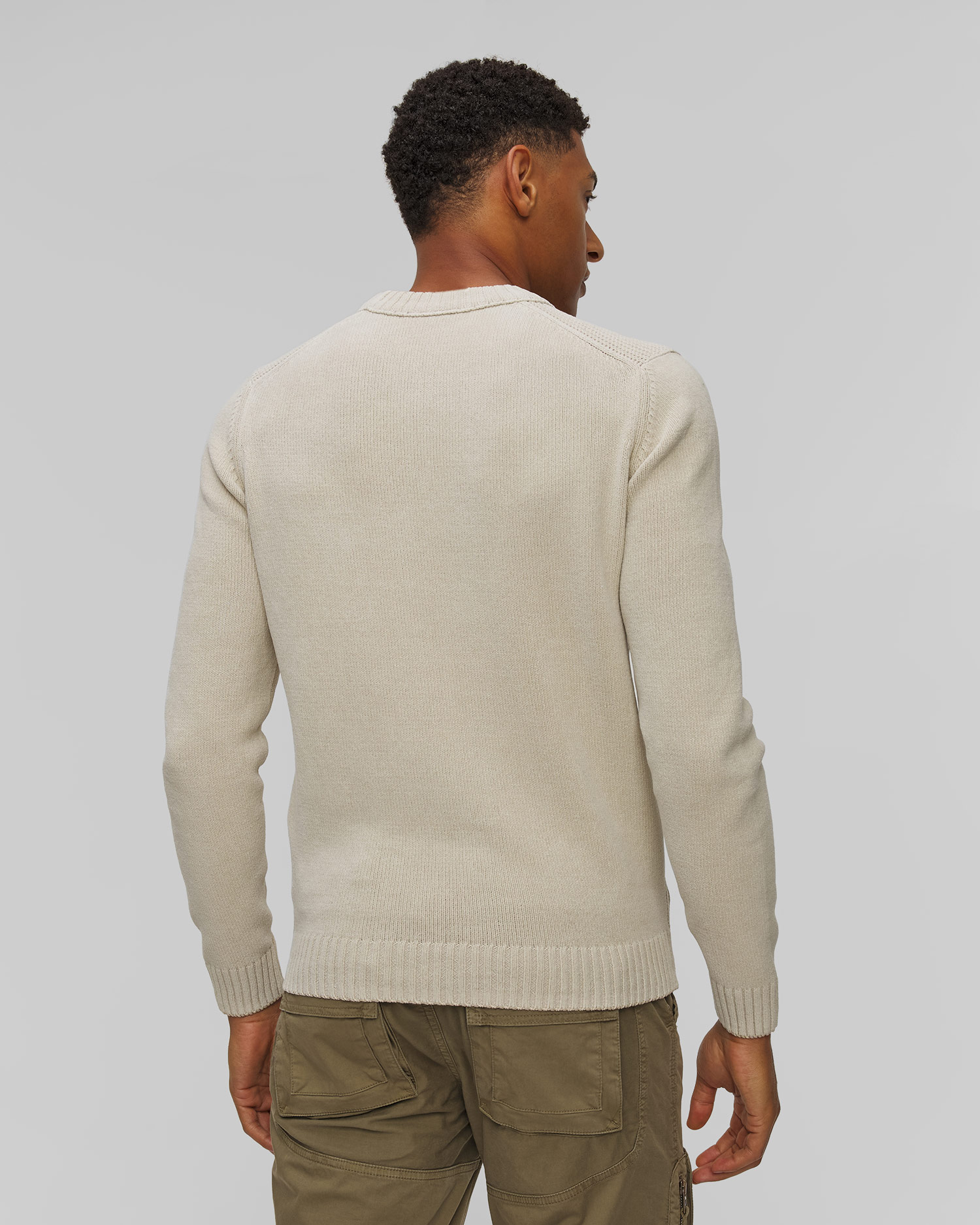 Maglione beige da uomo Aeronautica Militare