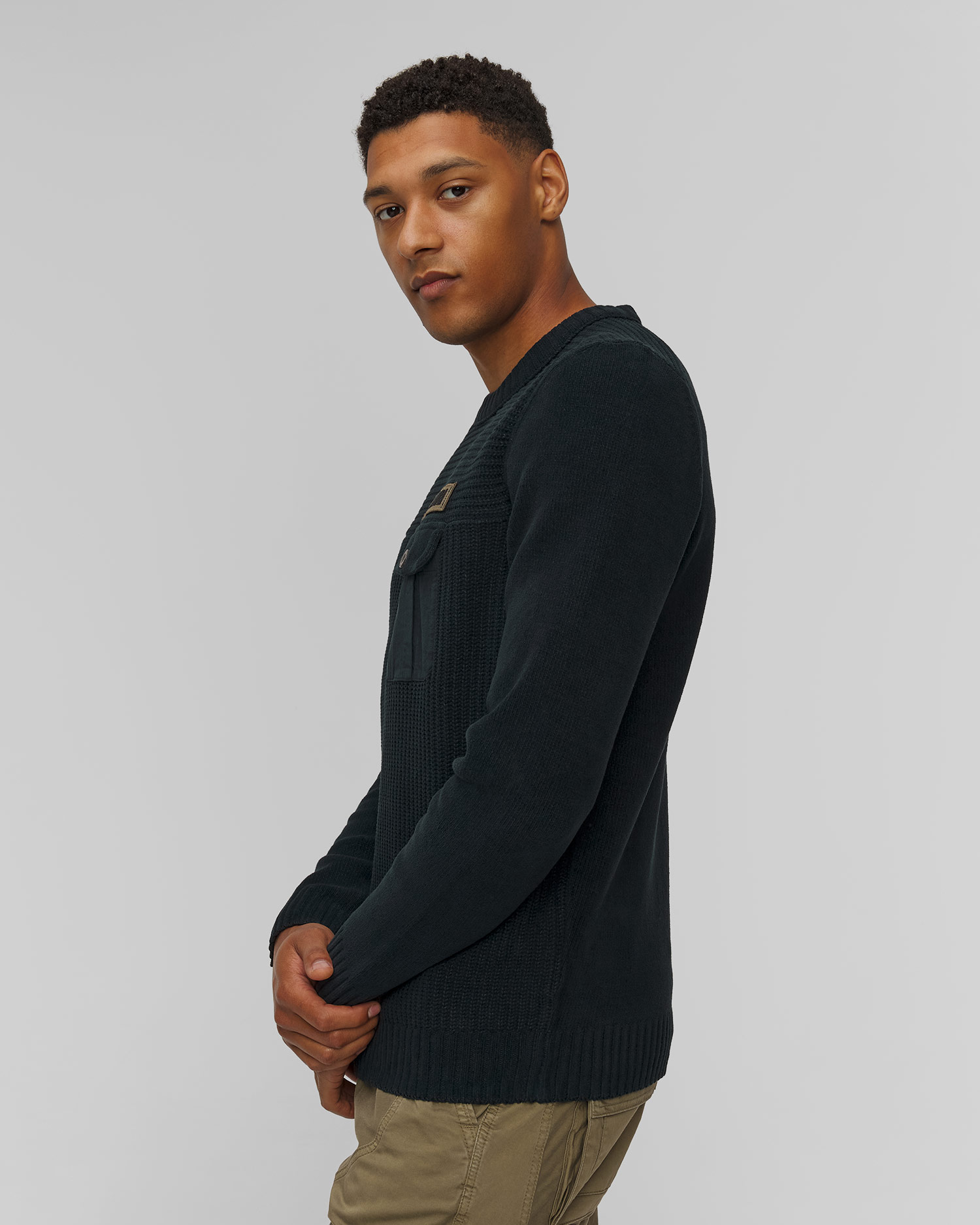 Maglione blu scuro da uomo Aeronautica Militare