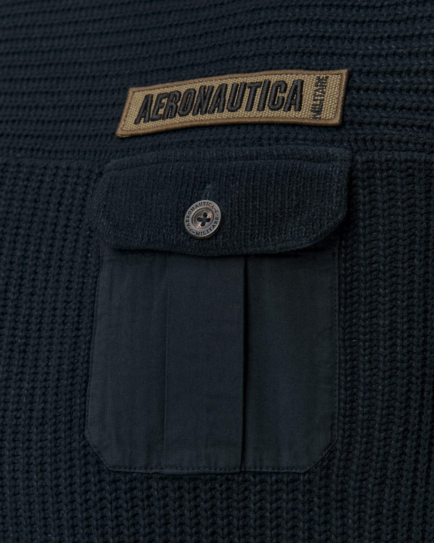Maglione blu scuro da uomo Aeronautica Militare