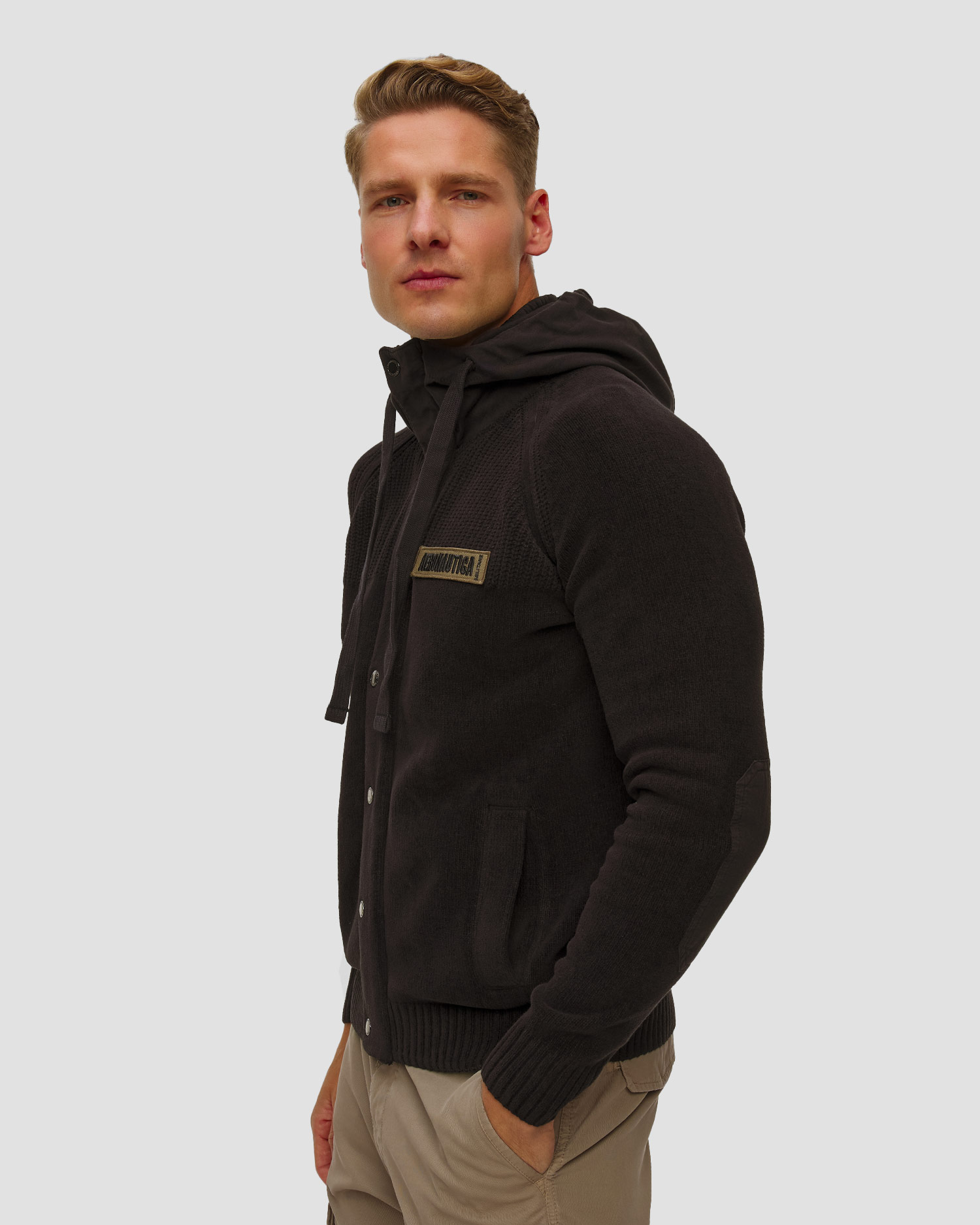 Czarny sweter męski Aeronautica Militare