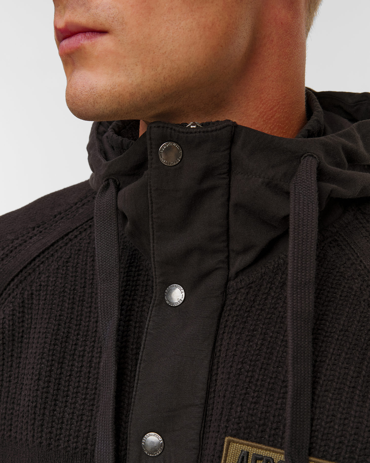 Czarny sweter męski Aeronautica Militare