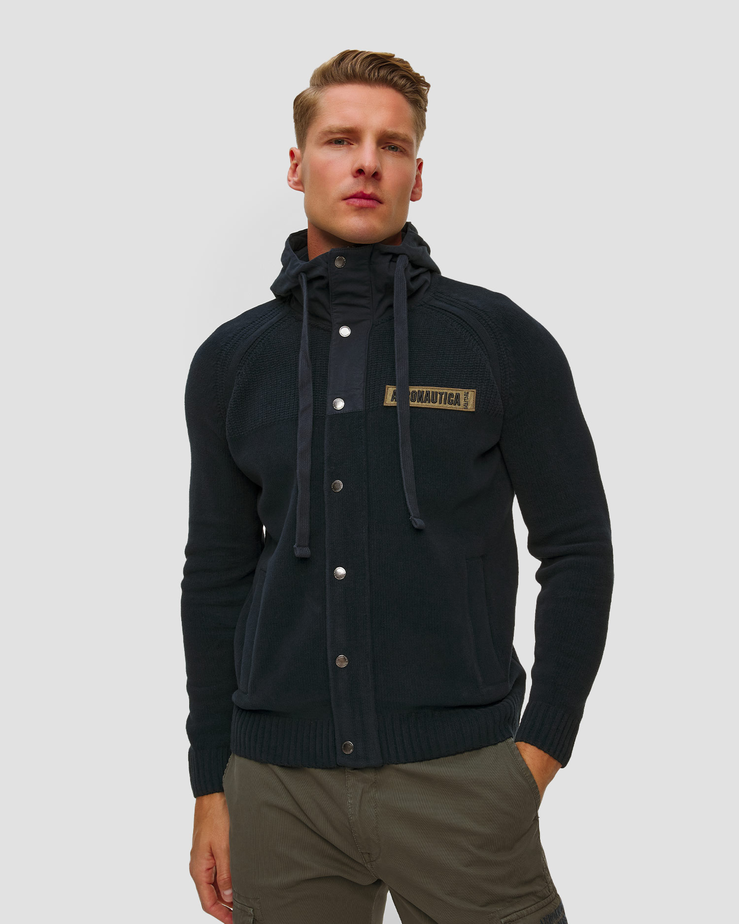 Granatowy sweter męski Aeronautica Militare