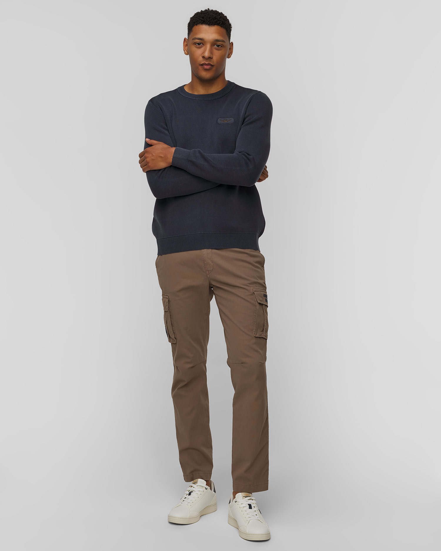 Maglione blu scuro da uomo Aeronautica Militare