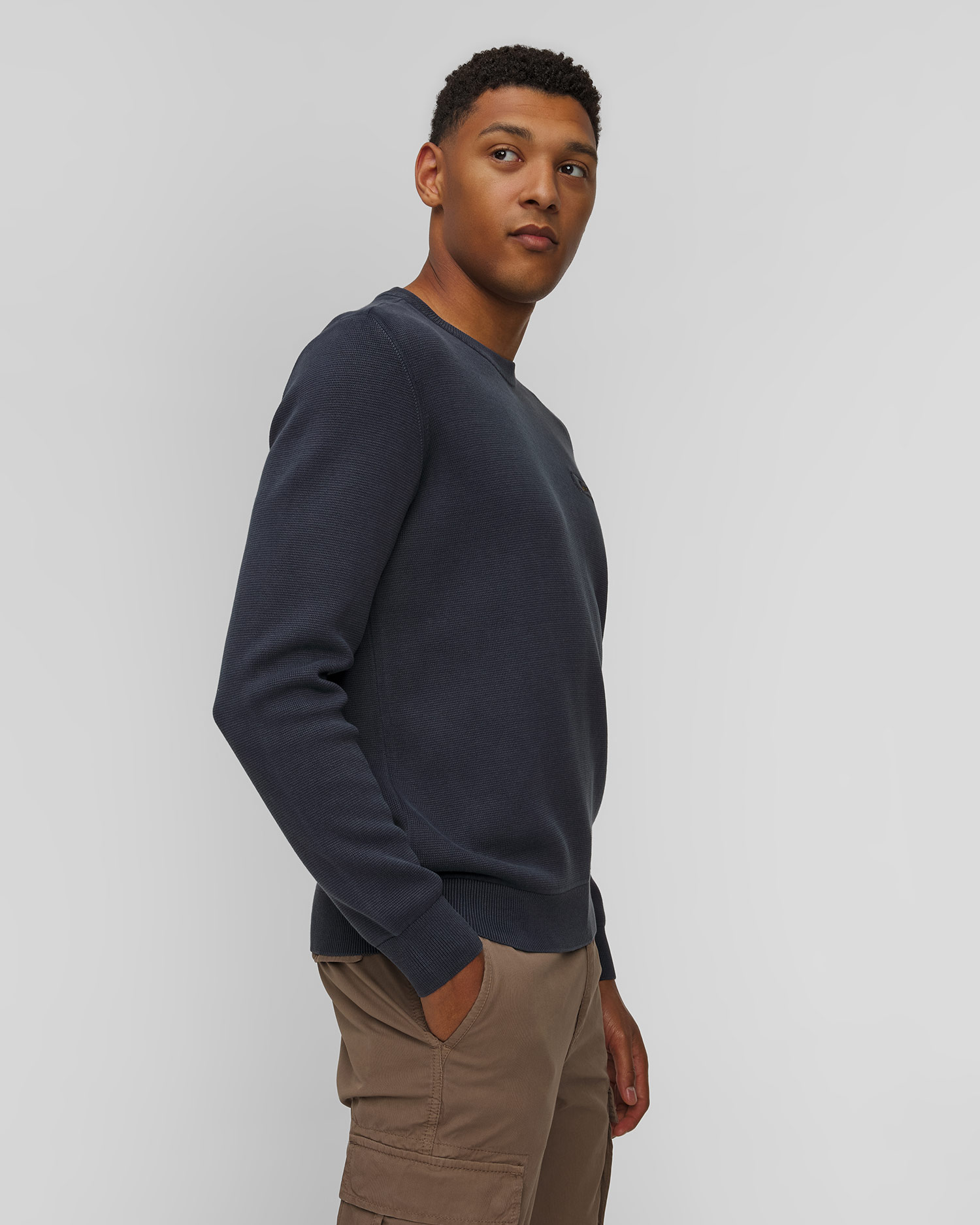 Maglione blu scuro da uomo Aeronautica Militare