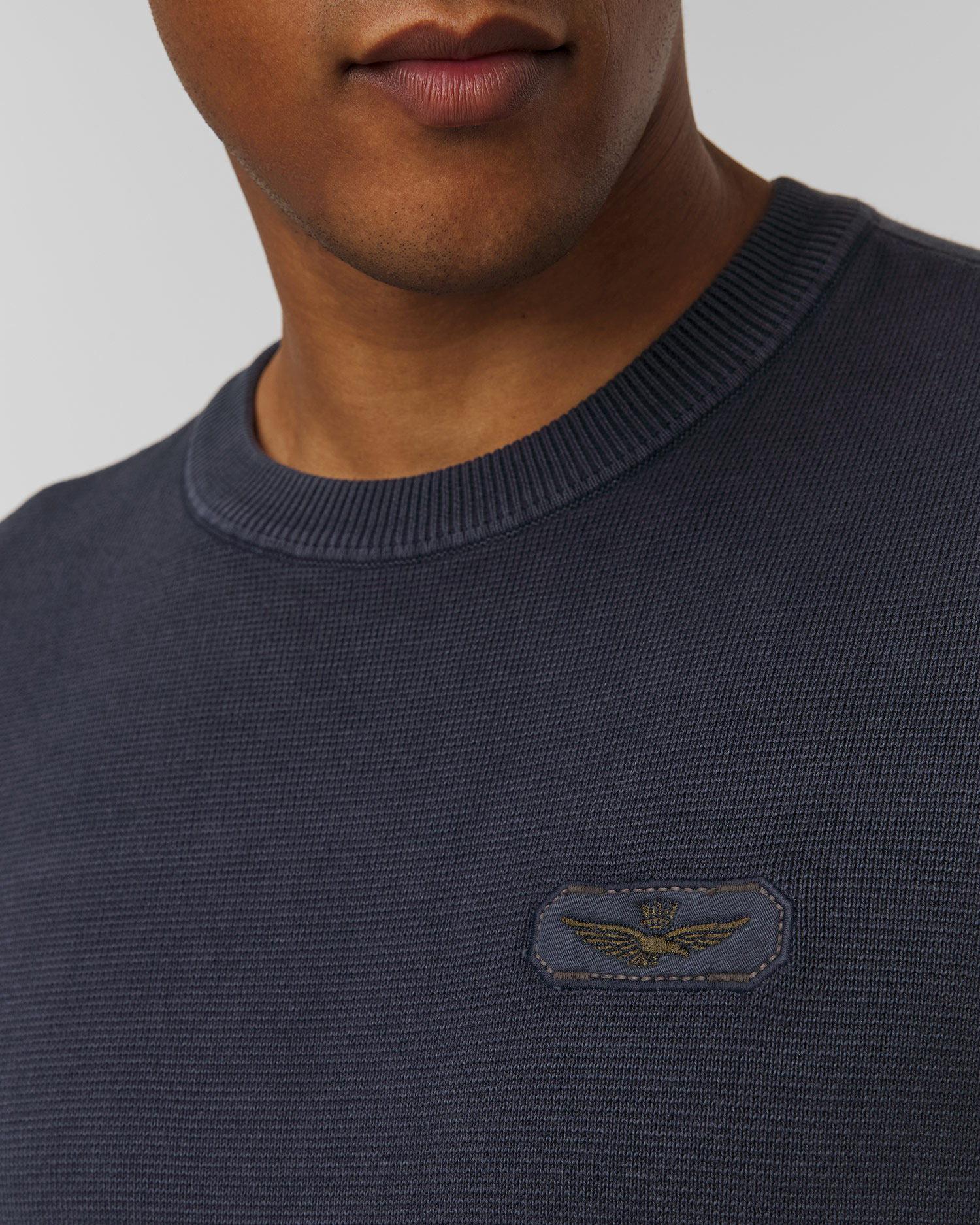 Maglione blu scuro da uomo Aeronautica Militare