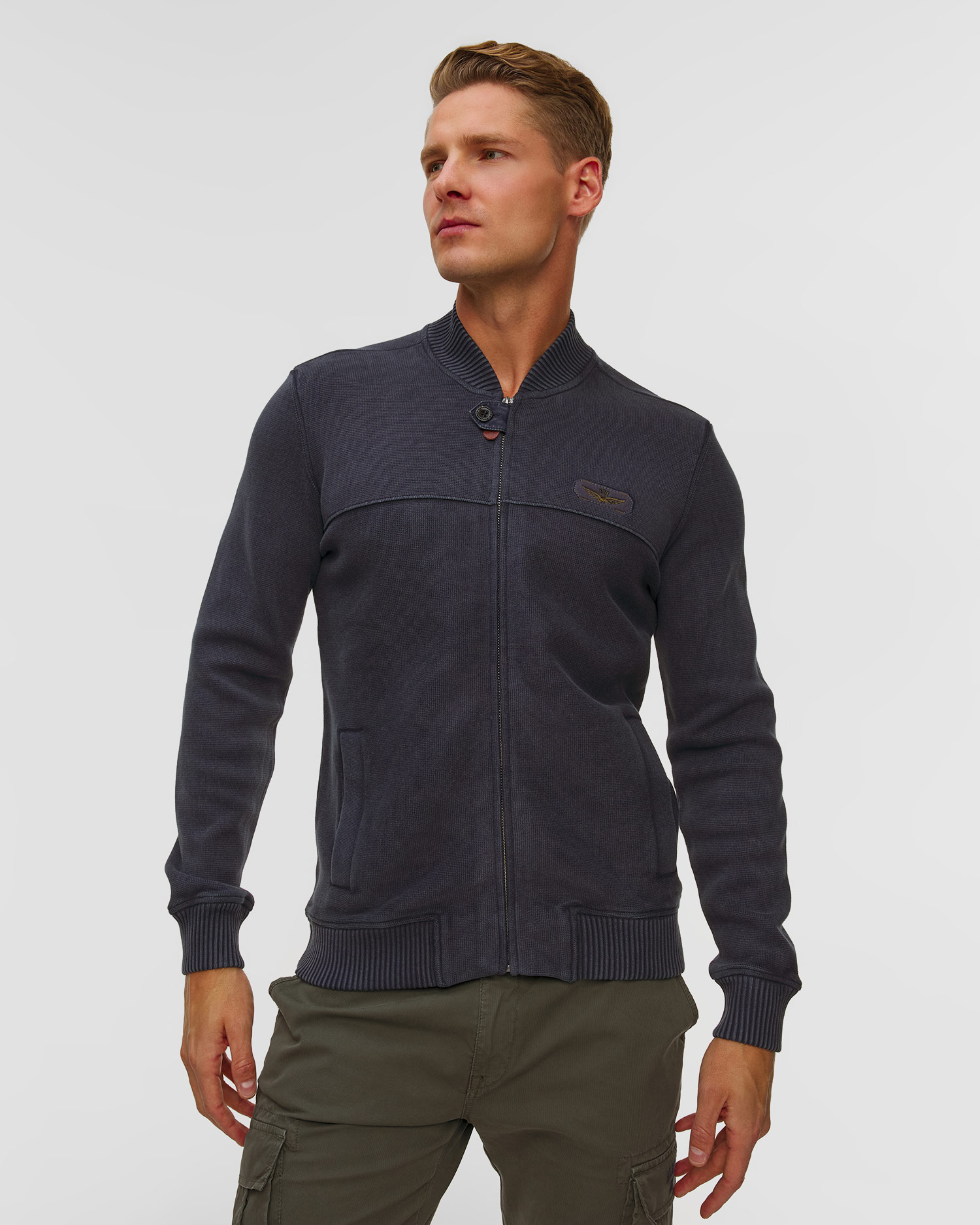 Sweter rozpinany męski Aeronautica Militare