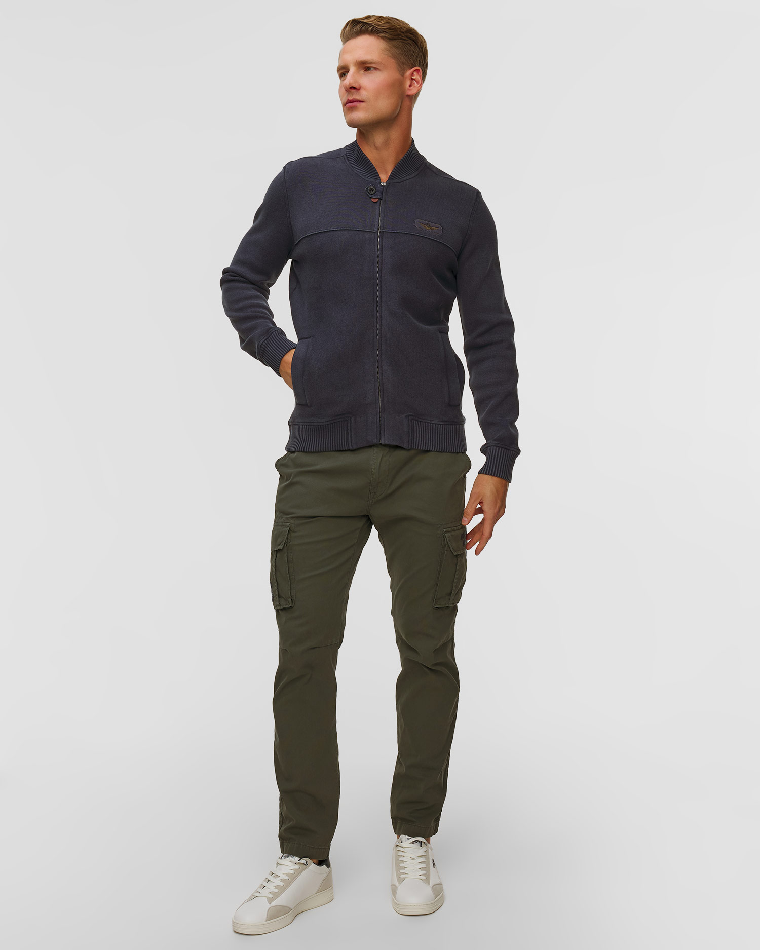 Sweter rozpinany męski Aeronautica Militare