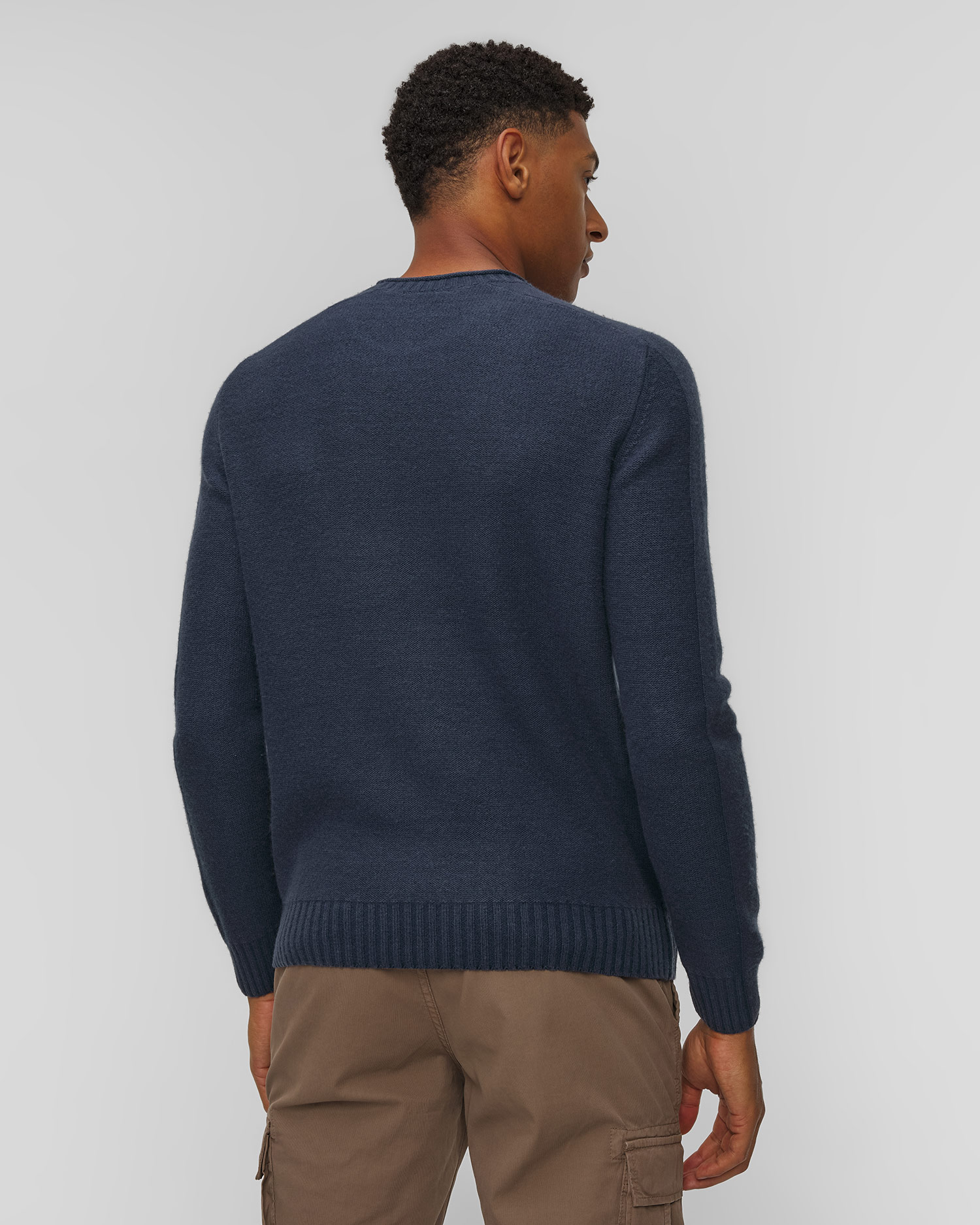 Maglione blu scuro in lana da uomo Aeronautica Militare