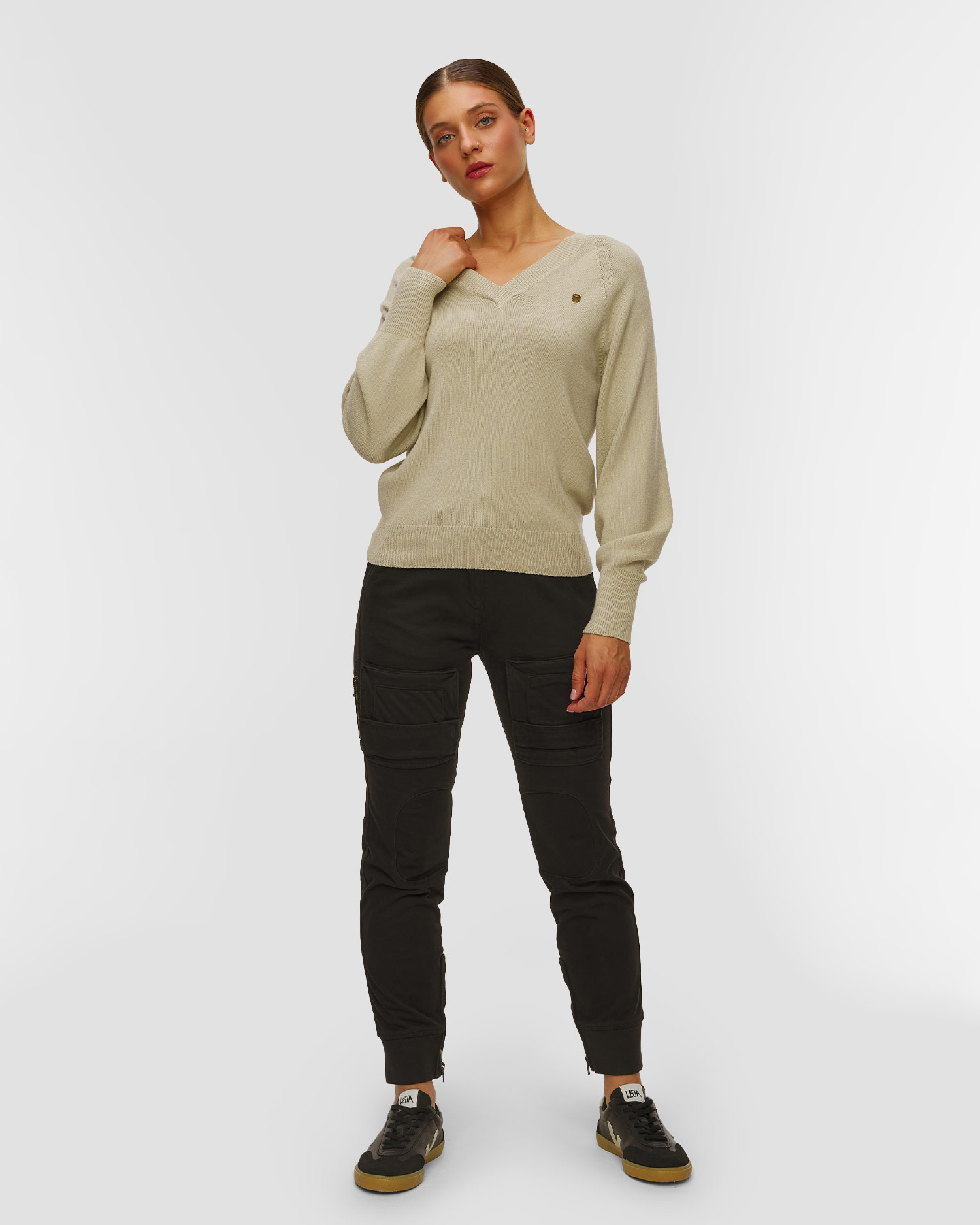 Dámský béžový svetr Aeronautica Militare