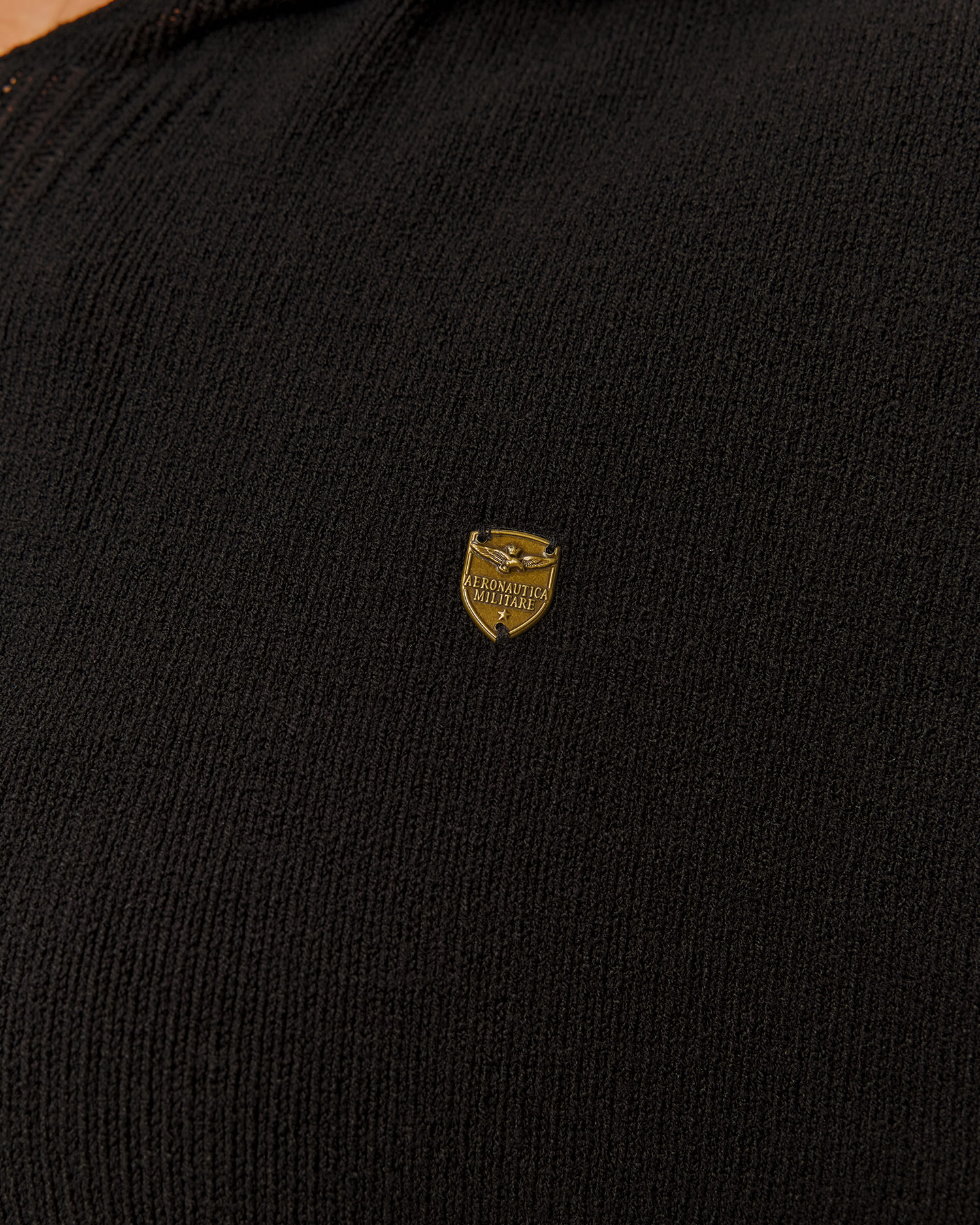 Dámský černý svetr s kapucou Aeronautica Militare