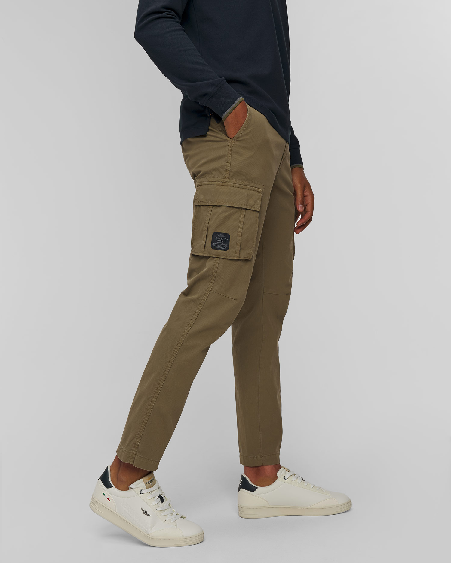 Pánske zelené nohavice cargo Aeronautica Militare