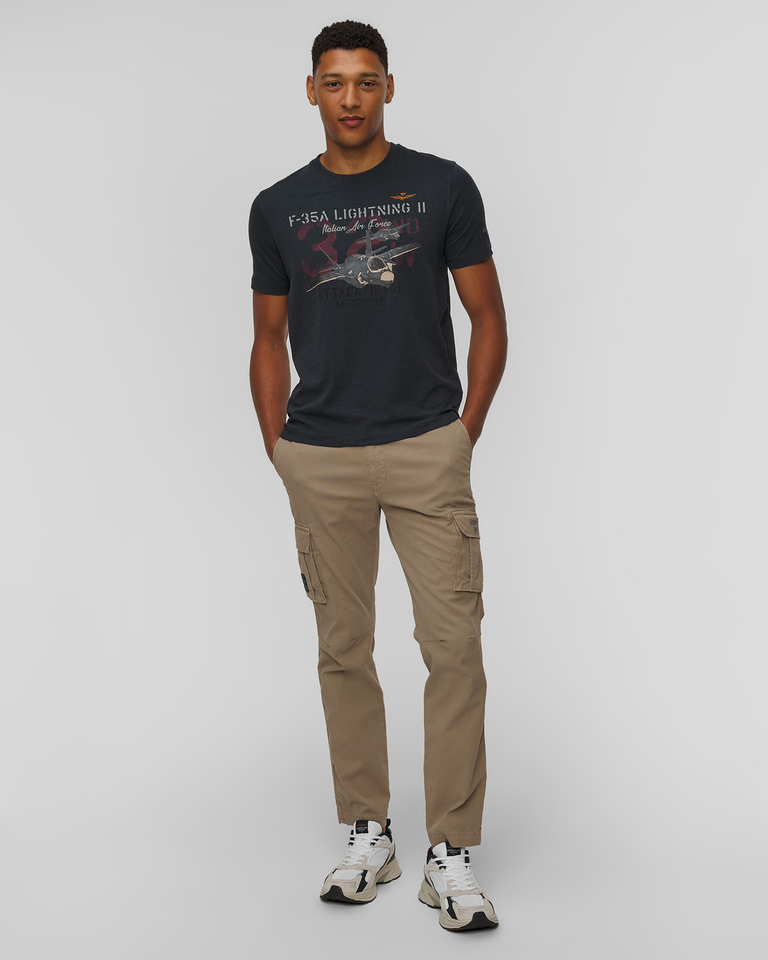 Aeronautica Militare Cargohose für Herren in Beige