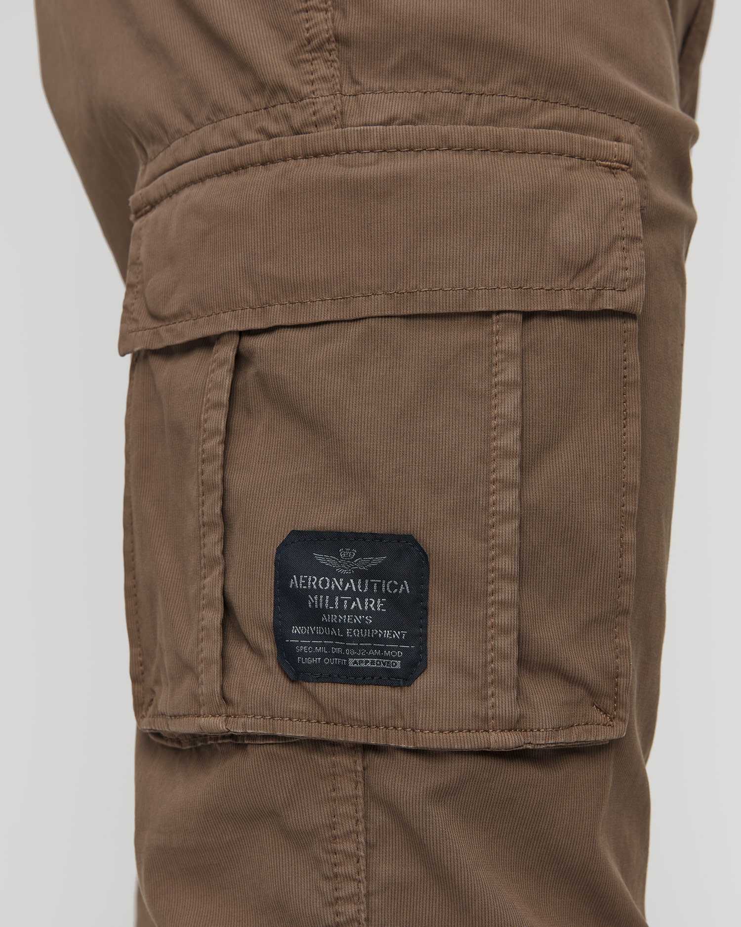 Pánske hnedé nohavice cargo Aeronautica Militare