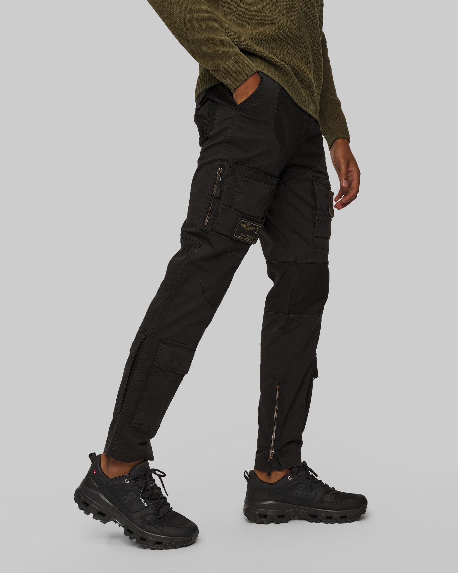 Pánske čierne bojové nohavice Aeronautica Militare