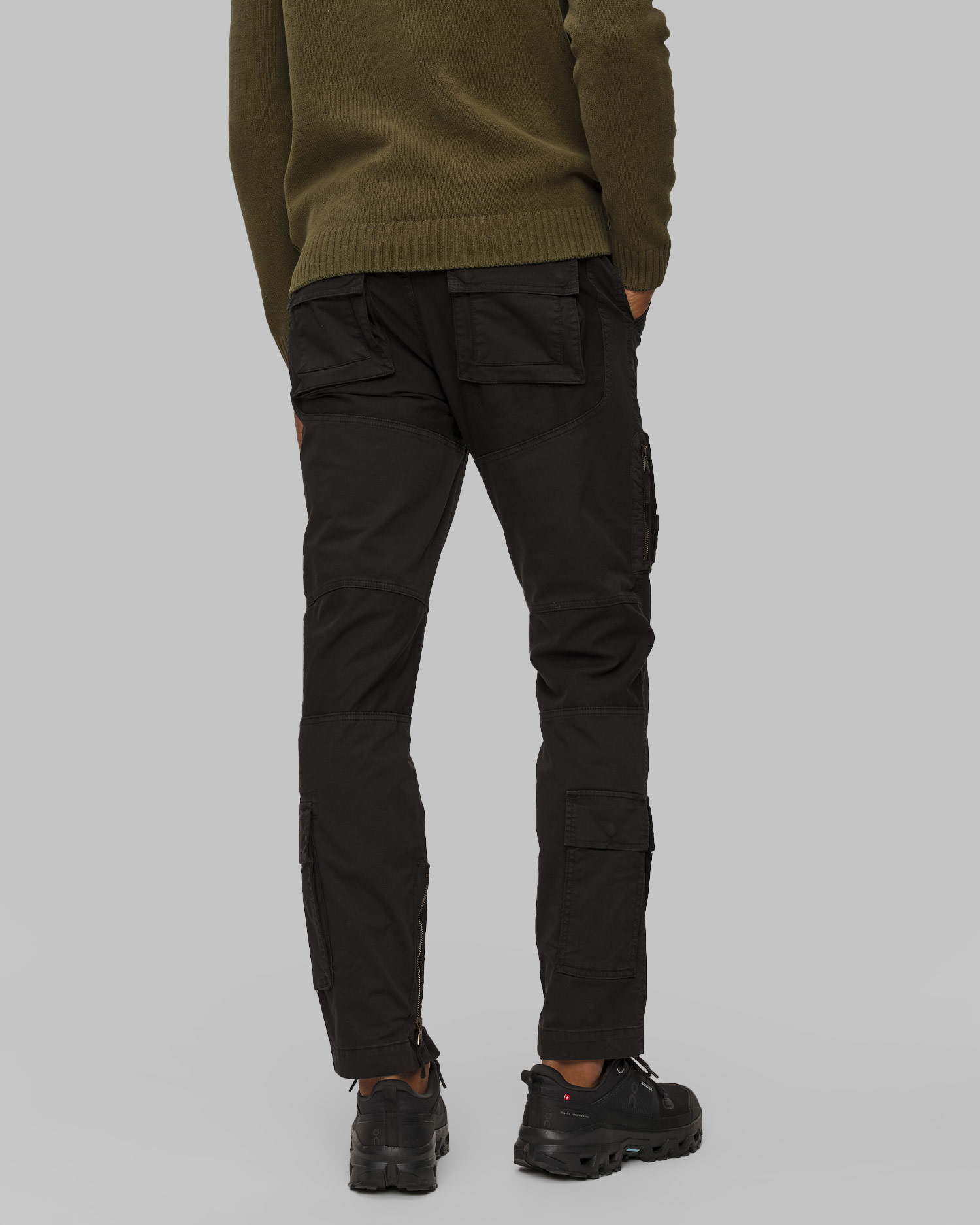 Pánske čierne bojové nohavice Aeronautica Militare