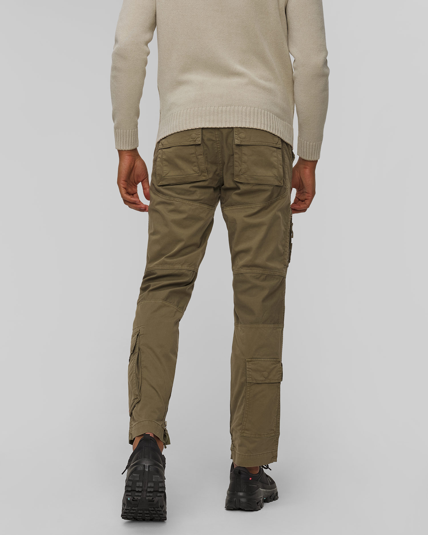 Zelené pánské kapsáčové kalhoty Aeronautica Militare