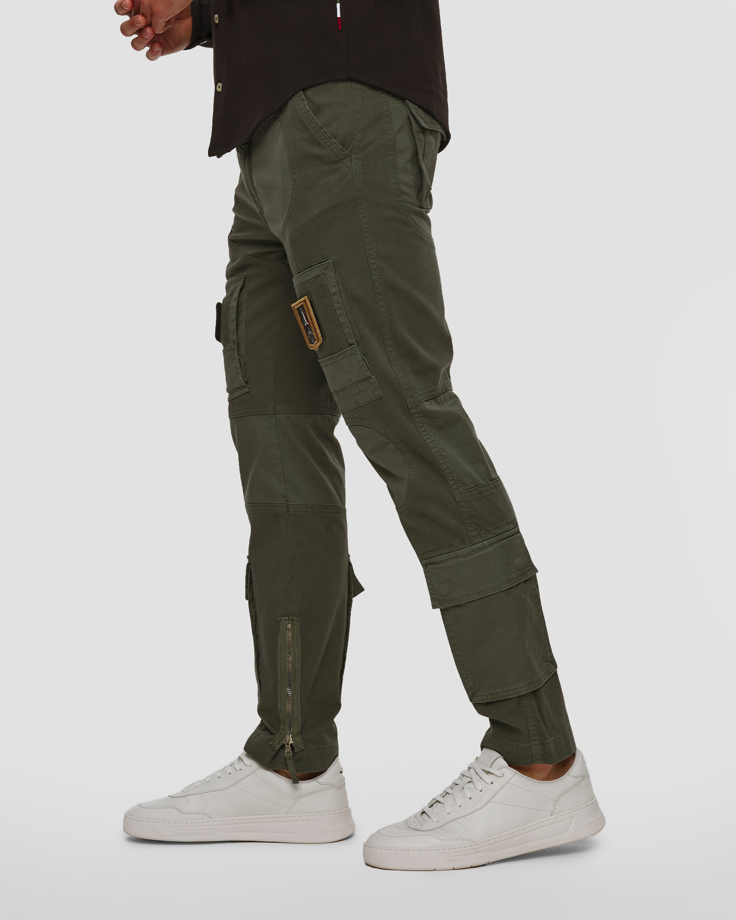 Panské sivé cargo nohavice Aeronautica Militare