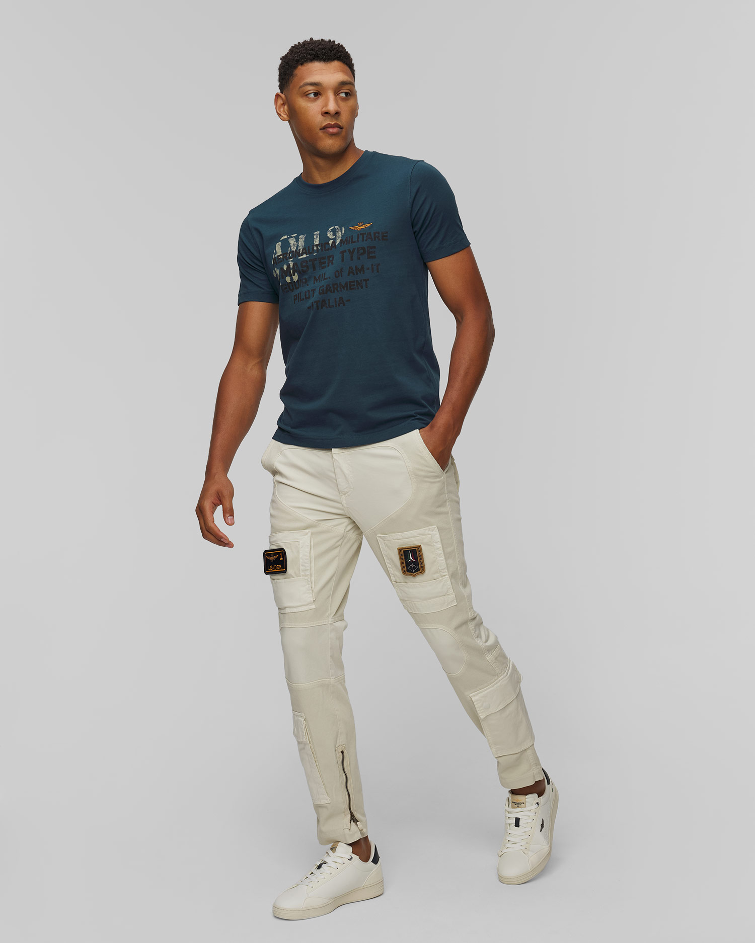 Pánské kapsáčové kalhoty Aeronautica Militare