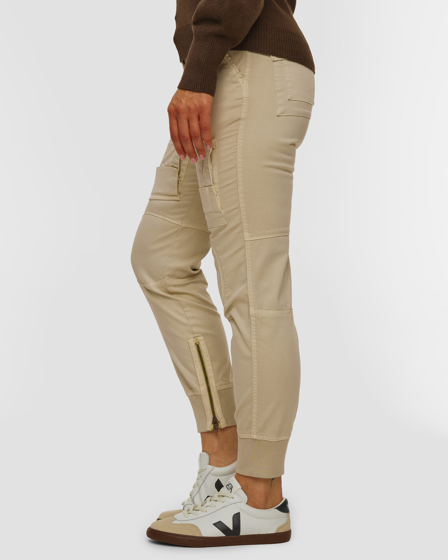 Dámské béžové kalhoty Aeronautica Militare