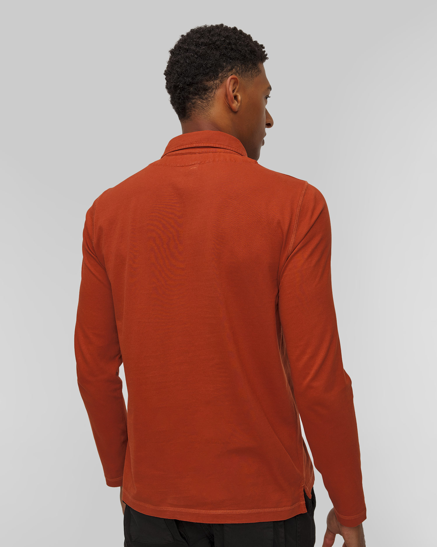 Aeronautica Militare Langärmeliges Herren-Poloshirt in Orange