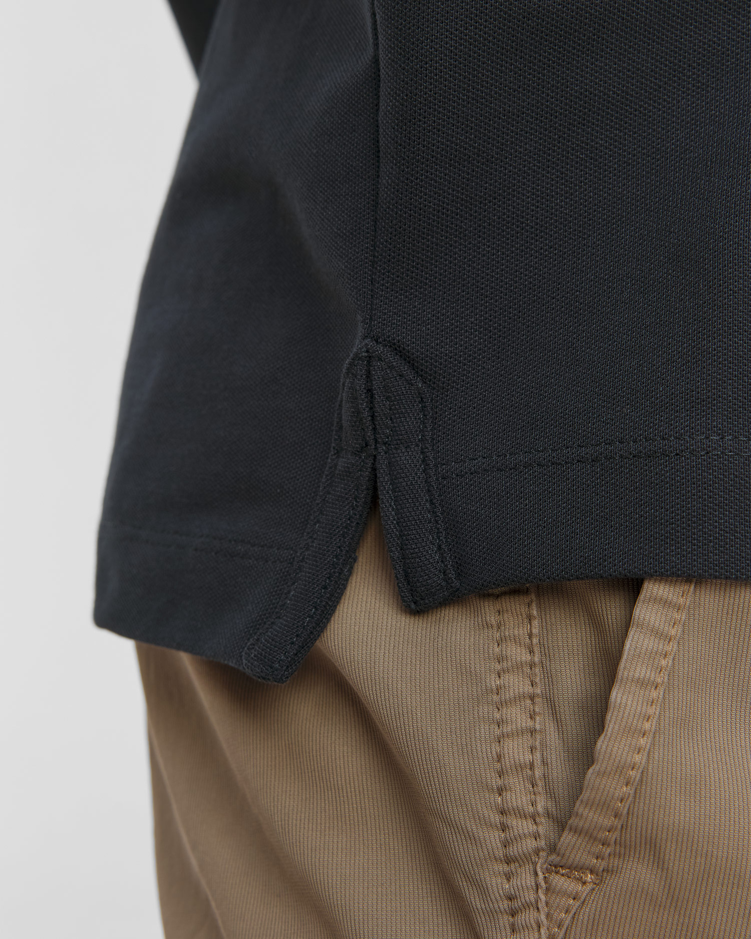 Granatowe polo z długim rękawem męskie Aeronautica Militare