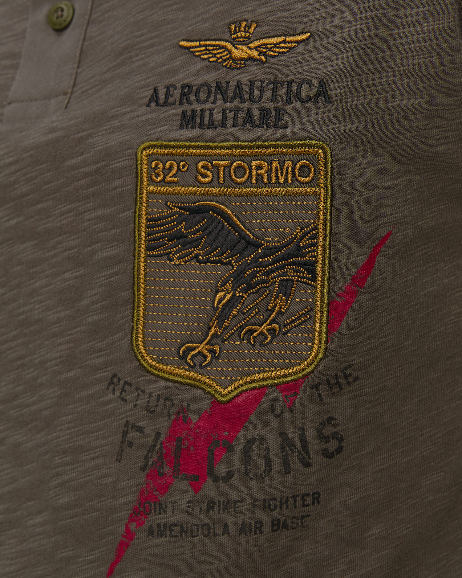 Polo z długim rękawem męskie Aeronautica Militare