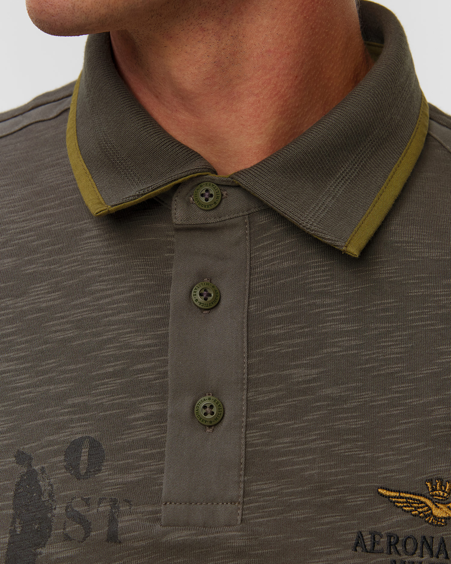 Polo z długim rękawem męskie Aeronautica Militare